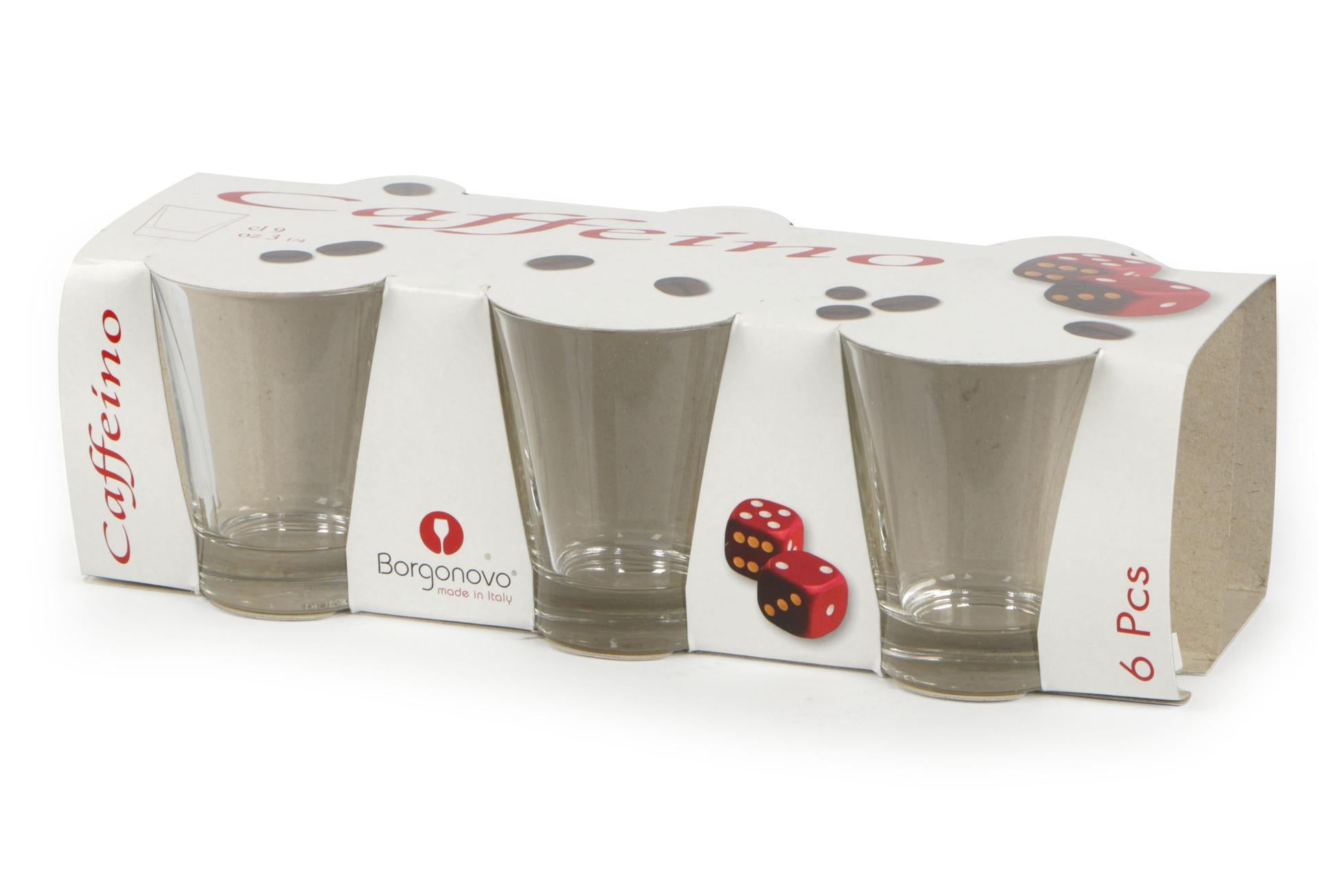 Borgonovo Bicchiere Caffeino 9 cl - Trasparente di Qualità per Ogni Occasione - Set 6 Pz 3