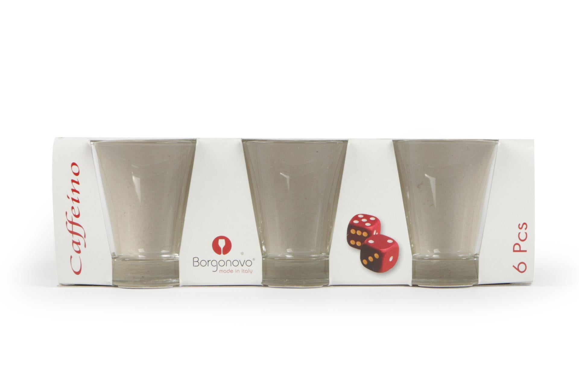 Borgonovo Bicchiere Caffeino 9 cl - Trasparente di Qualità per Ogni Occasione - Set 6 Pz 7