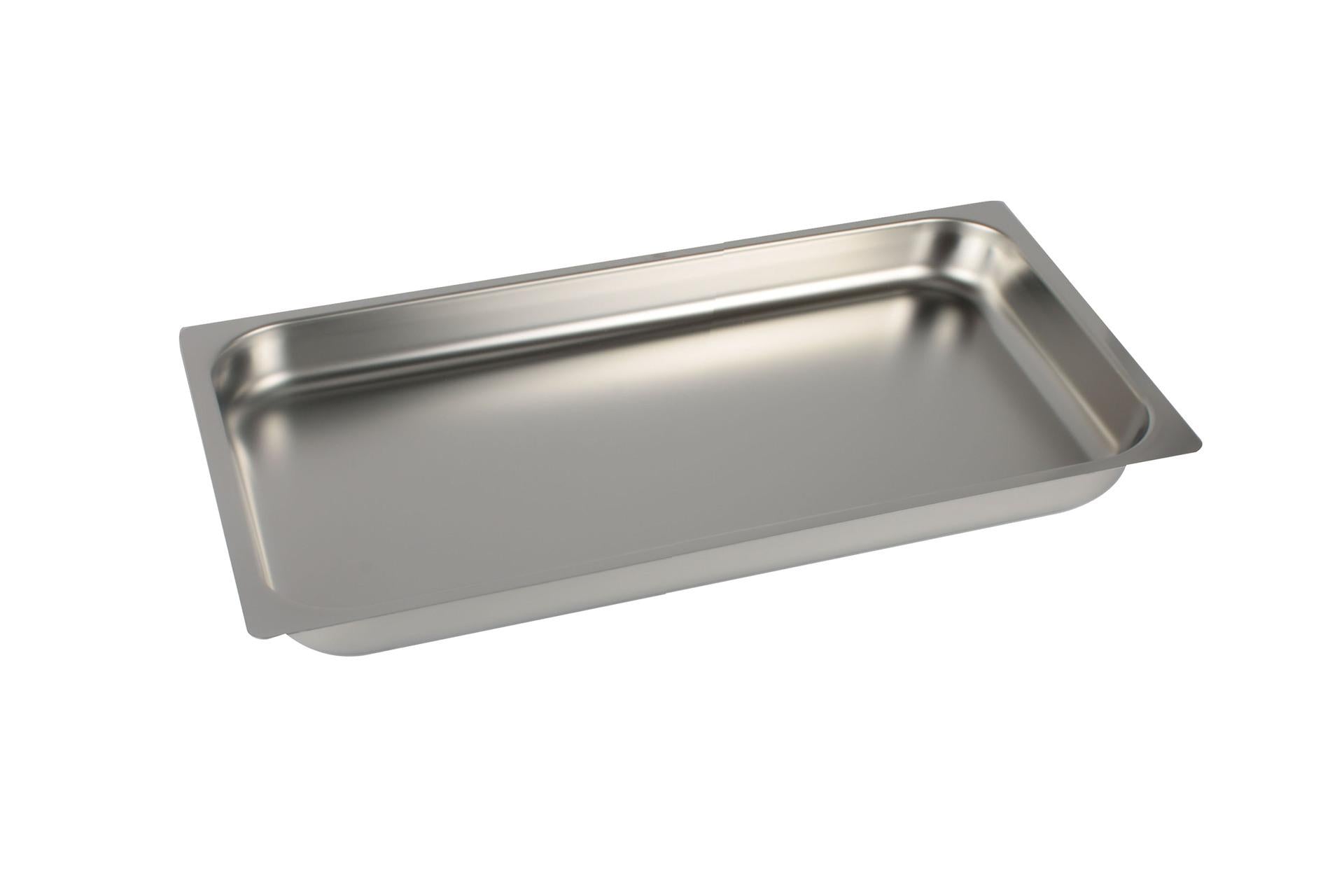 Mori2A Teglia GN Inox 1/1 Bordo Piano H.4 cm - 53 x 32 cm In Acciaio Inox Satinato