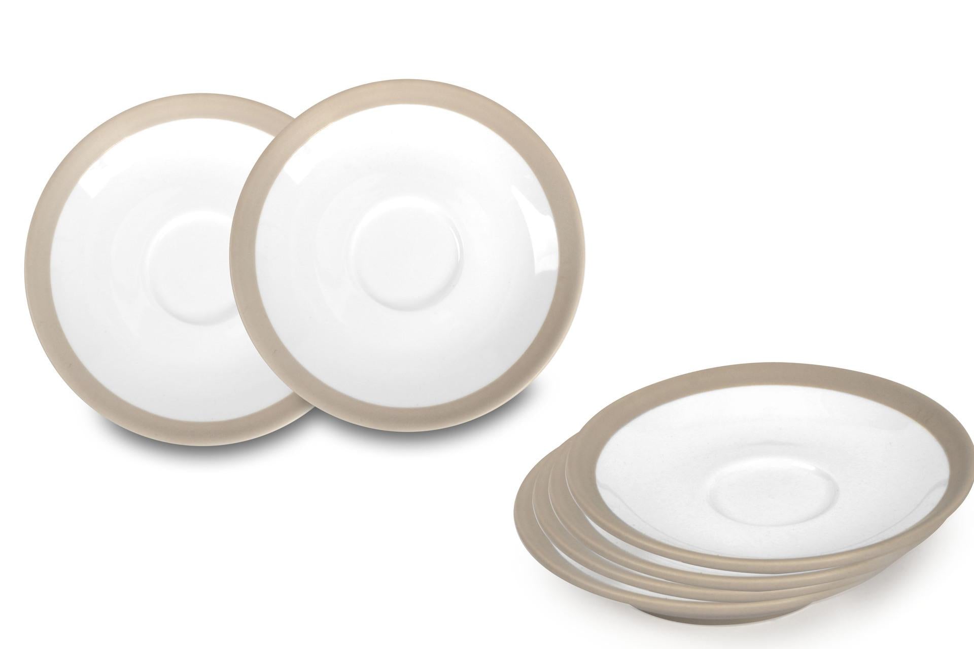 Import Tavola Professional Coffee e Co. Set 6 Piattini Caffè Ø12 cm - Colore Tortora - Set 6 Pz