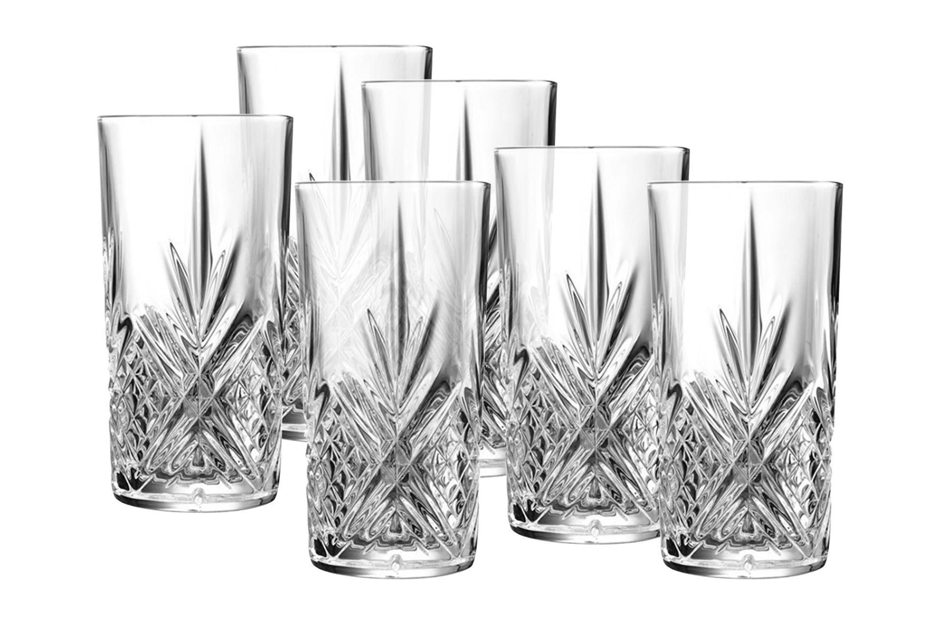 Arcoroc Broadway Set 6 Bicchieri Bibita 38 cl - H.145 mm Ø75 mm In Vetro Decorato - Set 6 Pz 1