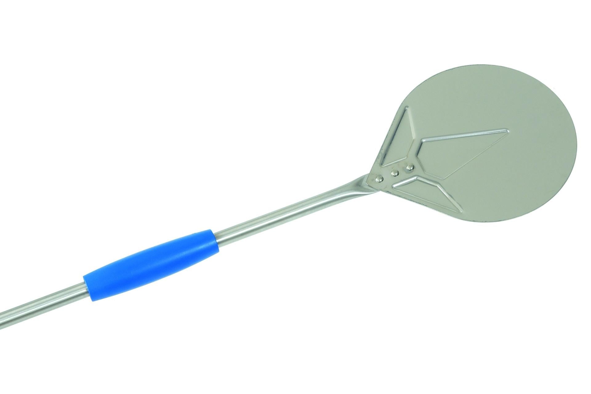 Gi Metal Azzurra Palettino Pizza Rotondo Ø20 cm In Acciaio Inox Con Manico 150 cm