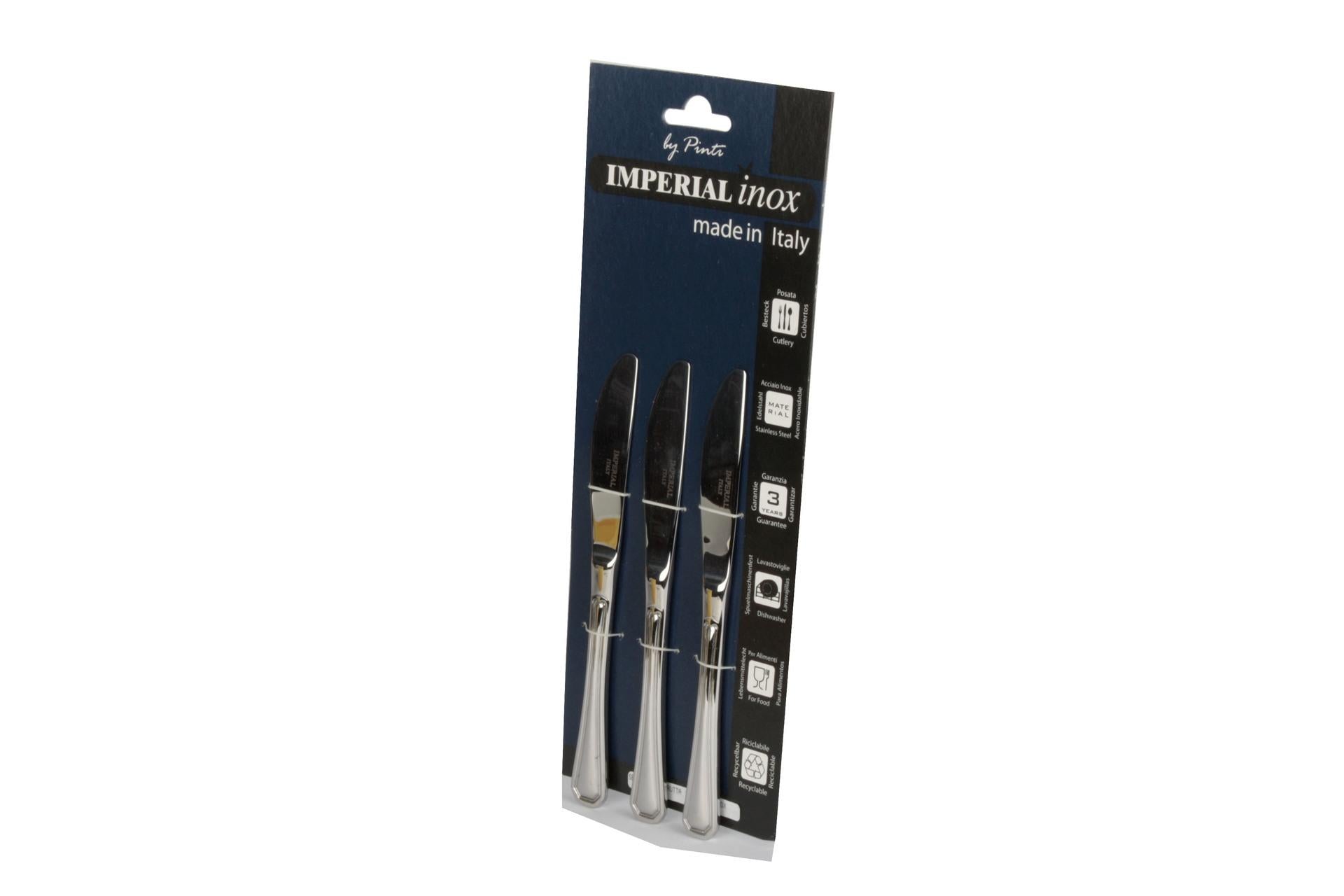 Pintinox Imperial Inox Asia Set 3 Coltelli Frutta 18/10 - Acciaio Inox 2.2 mm - Set 3 Pz