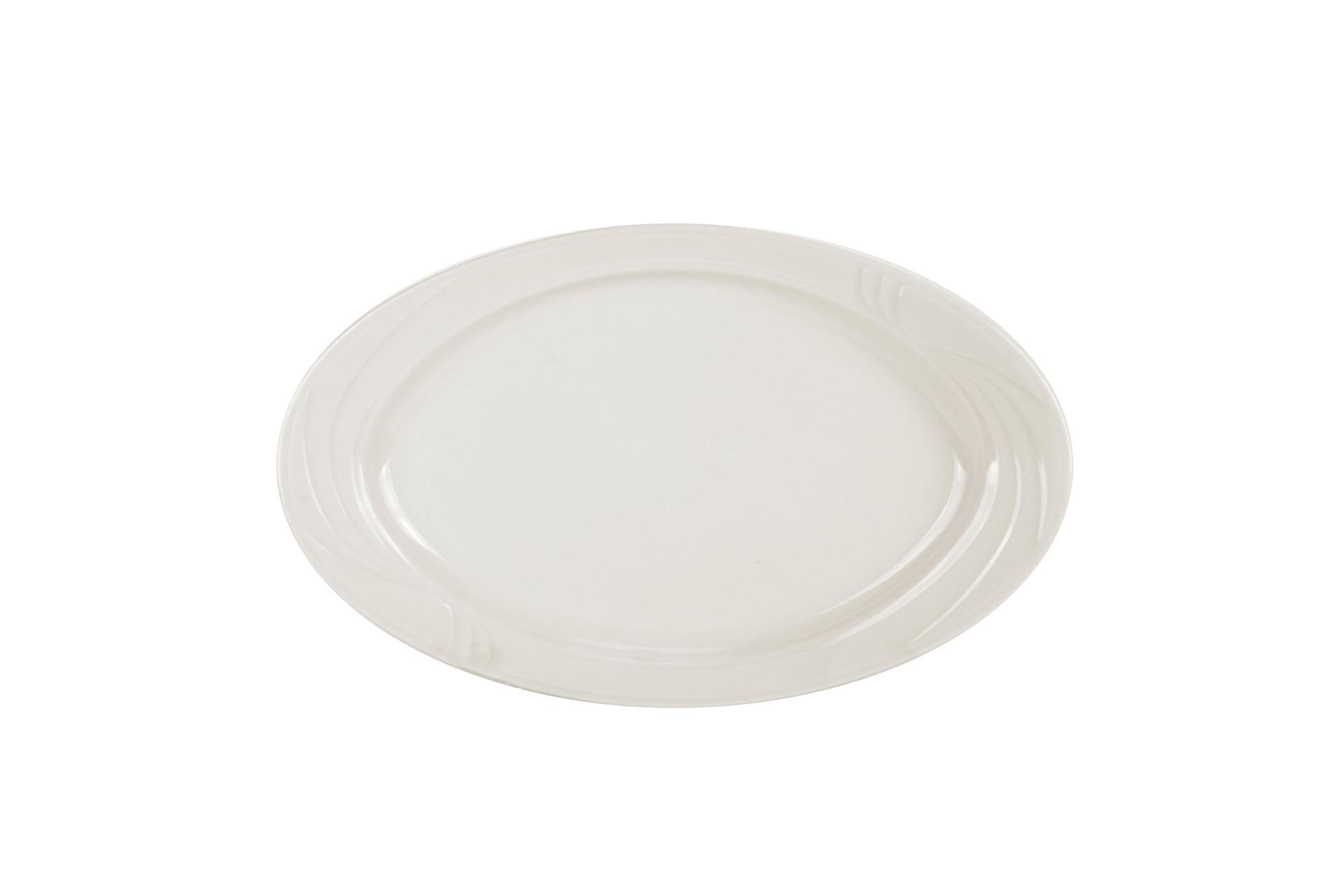 Lubiana Arcadia Piatto Ovale 24 cm In Porcellana Bianca - Set 6 Pz