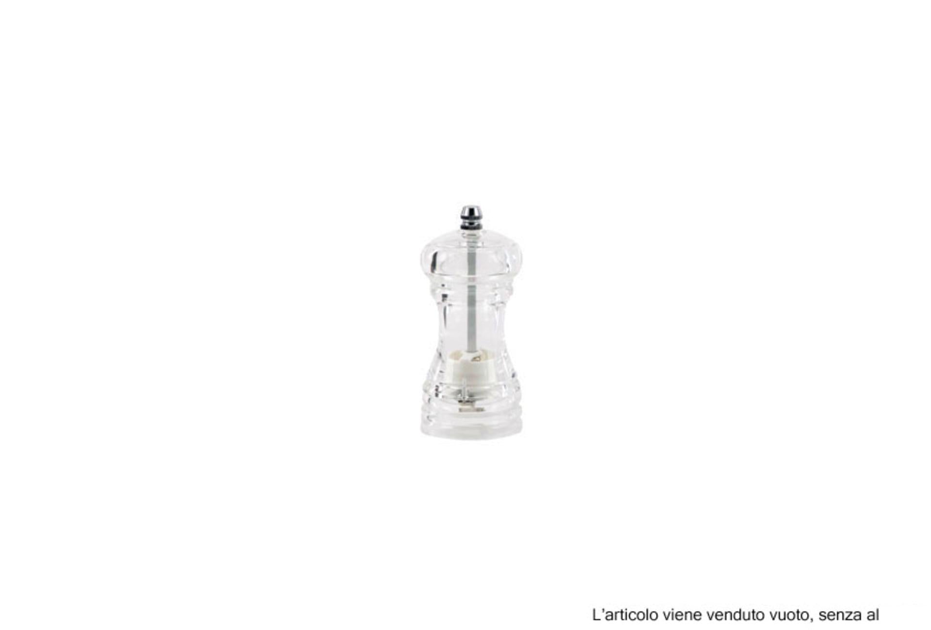 Ilsa Macinapepe e Macinasale Acrilico H.10 cm - Trasparente Con Macina In Ceramica