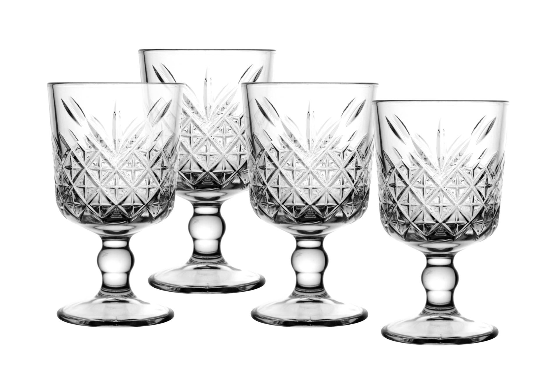 Pasabahce Timeless Set 4 Calici Vino 32 cl In Vetro Trasparente Stile Vintage - Set 4 Pz