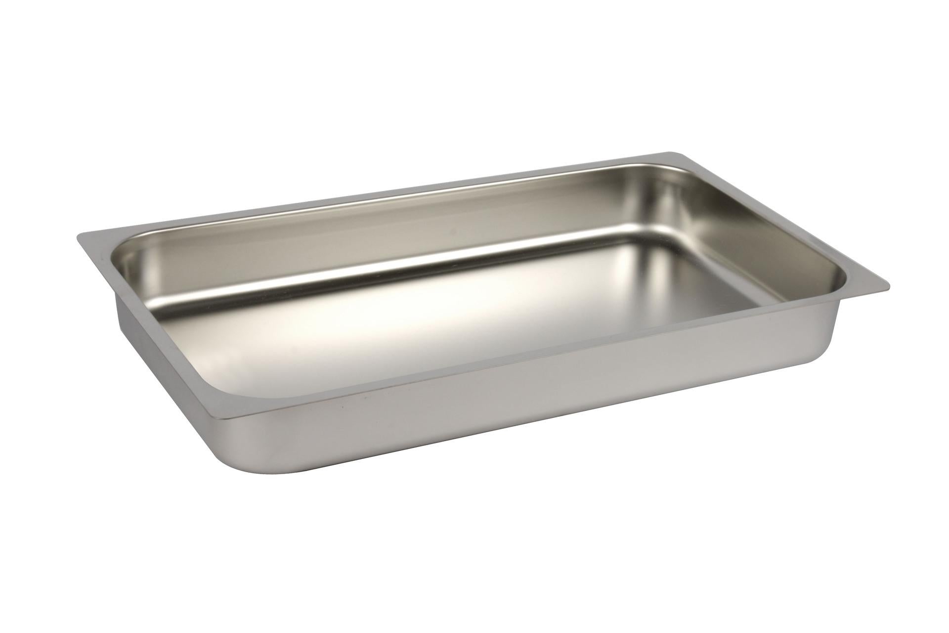 Mori2A Teglia GN Inox 1/1 Bordo Piano H.6.5 cm - 53 x 32 cm In Acciaio Inox
