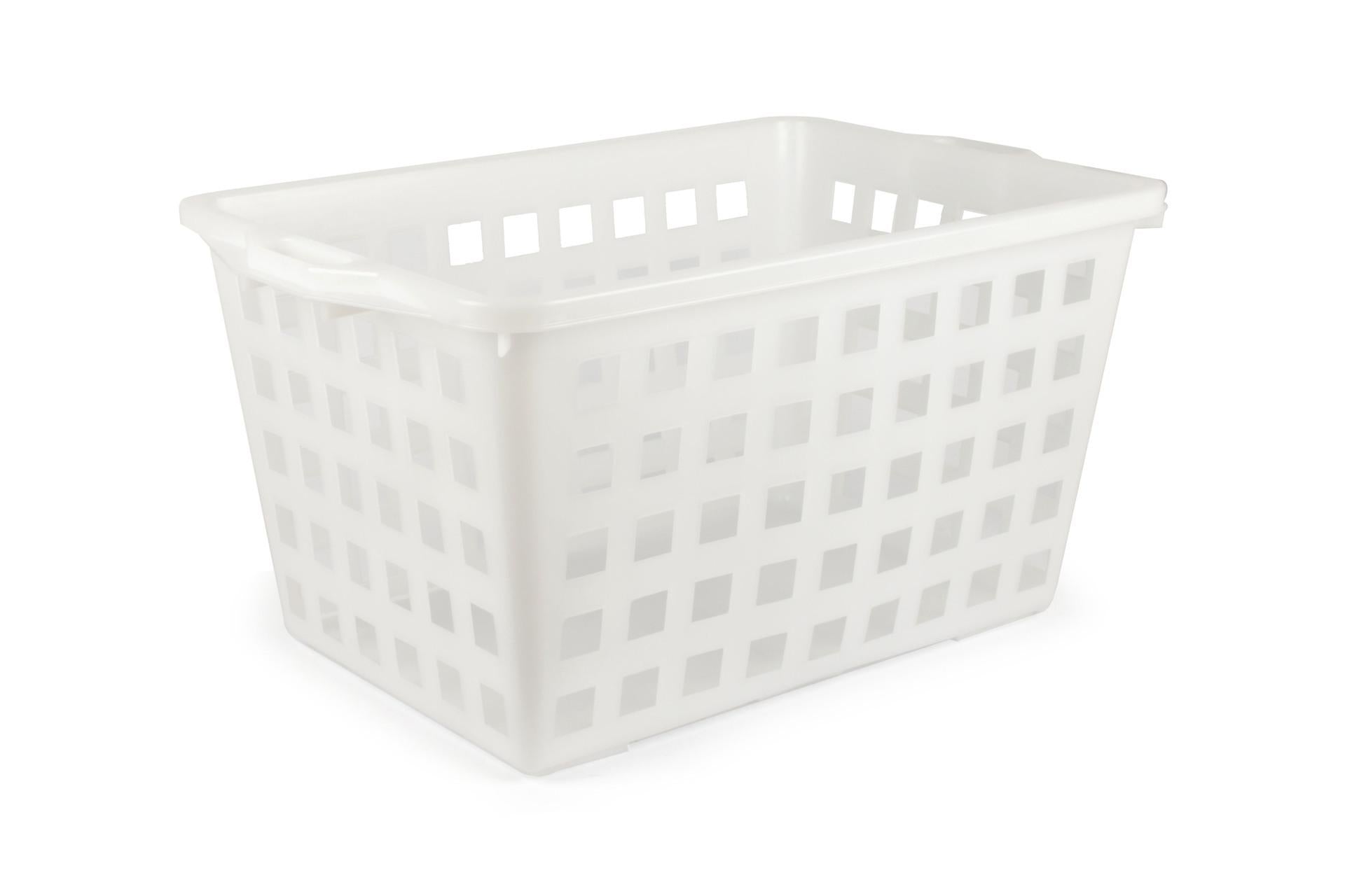 Giganplast Cesta Forata 63x45x35 cm In Polietilene Alta Densità Bianca - Sovrapponibile e Resistente