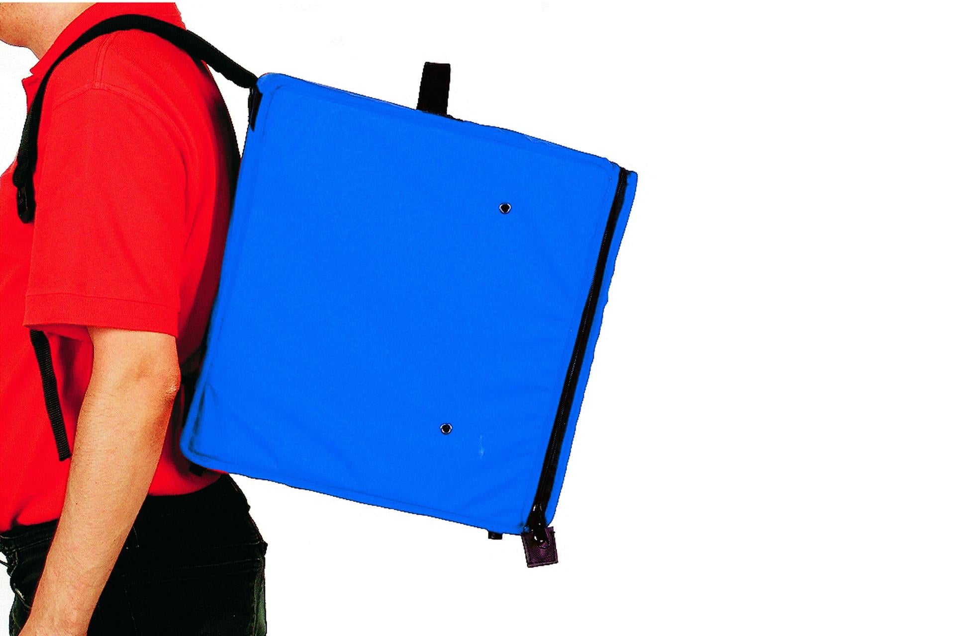 Gi Metal Borsa Termica Rigida a Zaino per 10 Cartoni Pizza Ø33 cm - Impermeabile e Resistente con Chiusura a Zip
