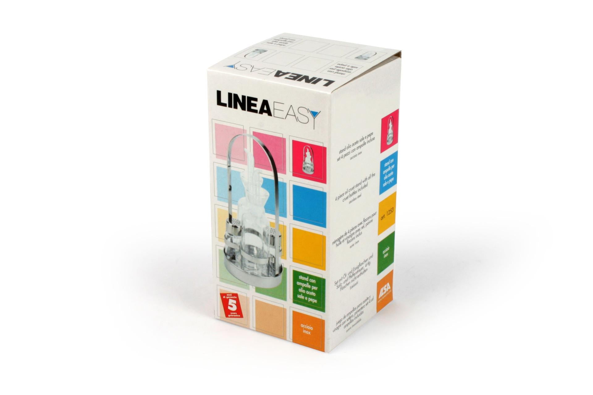 Ilsa Easy Menage 4 Pezzi Olio Aceto Sale e Pepe Inox - Ampolle Incluse Cm.12 3