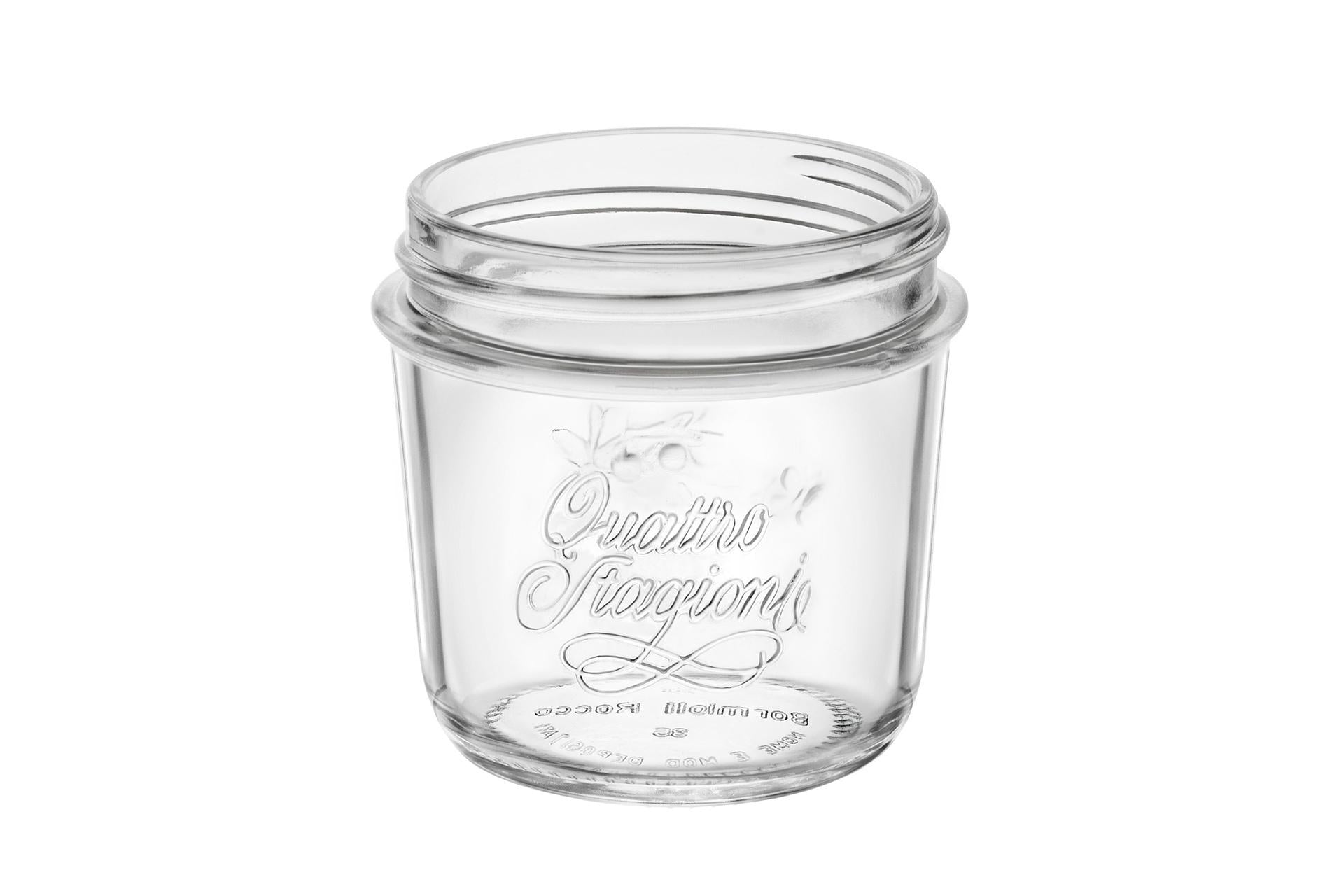 Bormioli Quattro Stagioni Vaso Cilindrico 200g - Con Capsula Ø86 per Marmellate e Conserve - Set 6 Pz