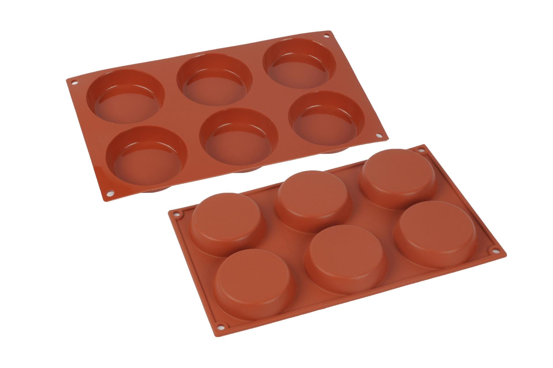 Silikomart Stampo 6 Tortine Ø80 mm In Silicone