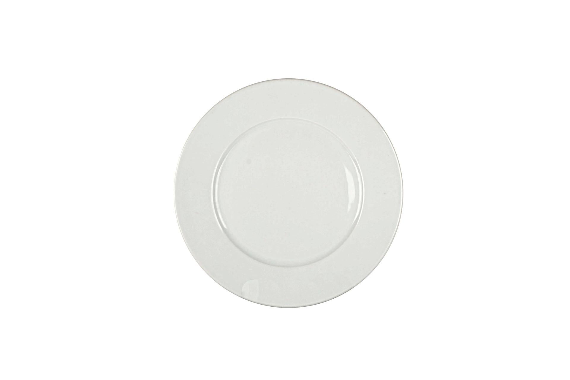 Kutahya Seramik Pera Piatto Piano Ø21 cm In Ceramica Bianca - Set 12 Pz