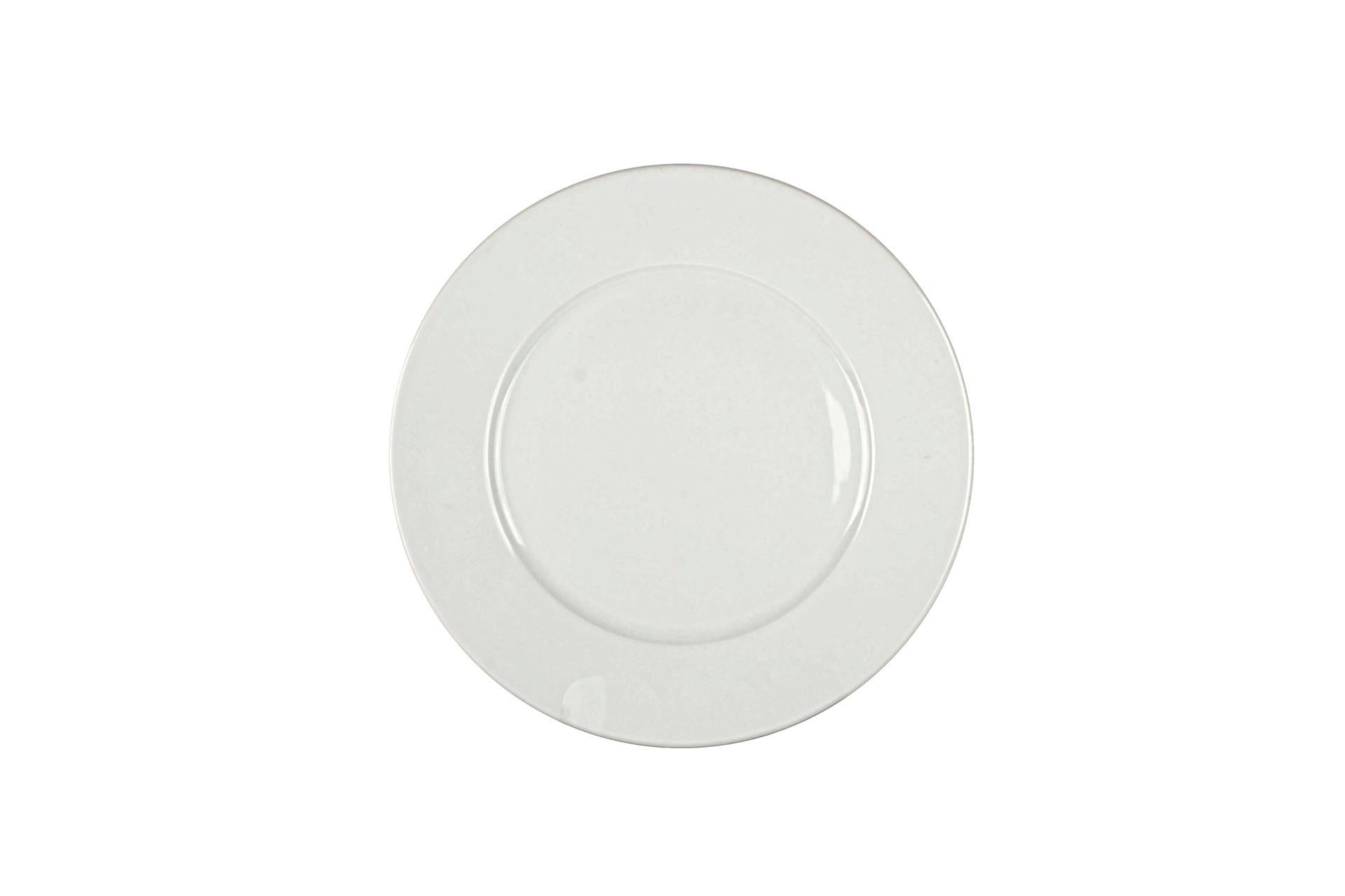 Kutahya Seramik Pera Piatto Piano Ø25 cm - Bianco - Set 12 Pz