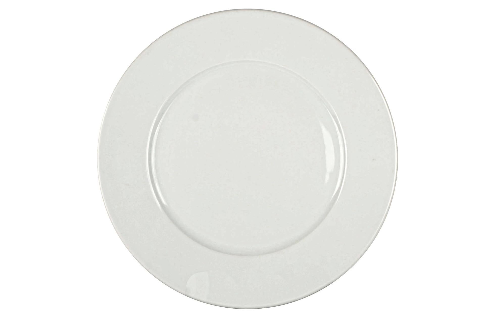 Kutahya Seramik Pera Piatto Piano Ø30 cm In Porcellana Bianca - Set 6 Pz