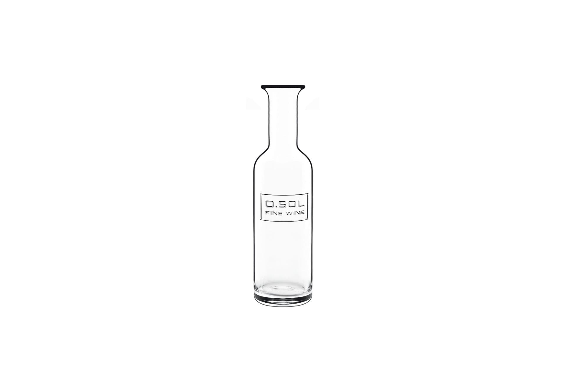 Bormioli Luigi Optima Bottiglia Vino 0.5L - Bottiglia di Design - Set 6 Pz