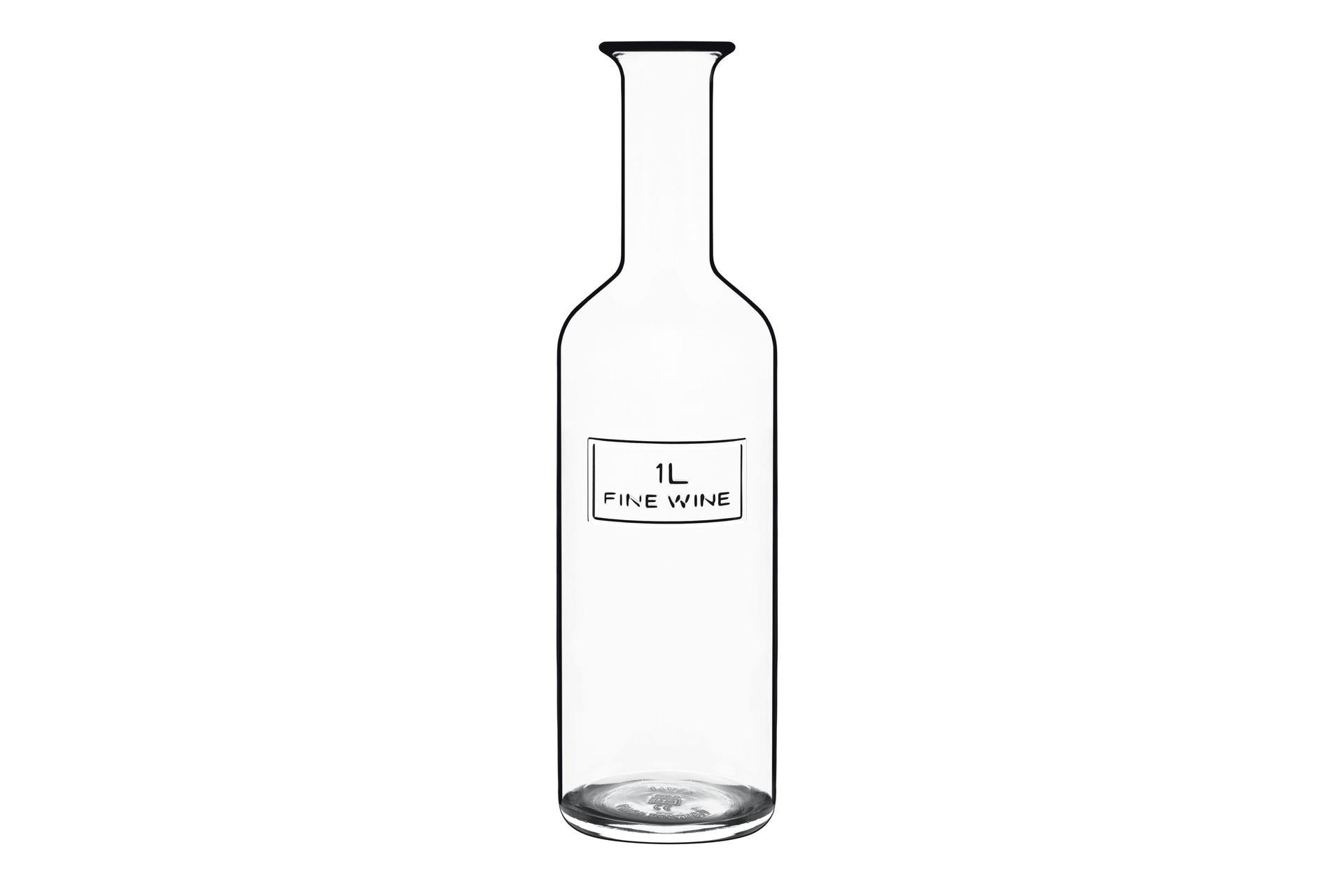 Bormioli Luigi Optima Bottiglia Vino 1L - Bottiglia di Design - Set 6 Pz