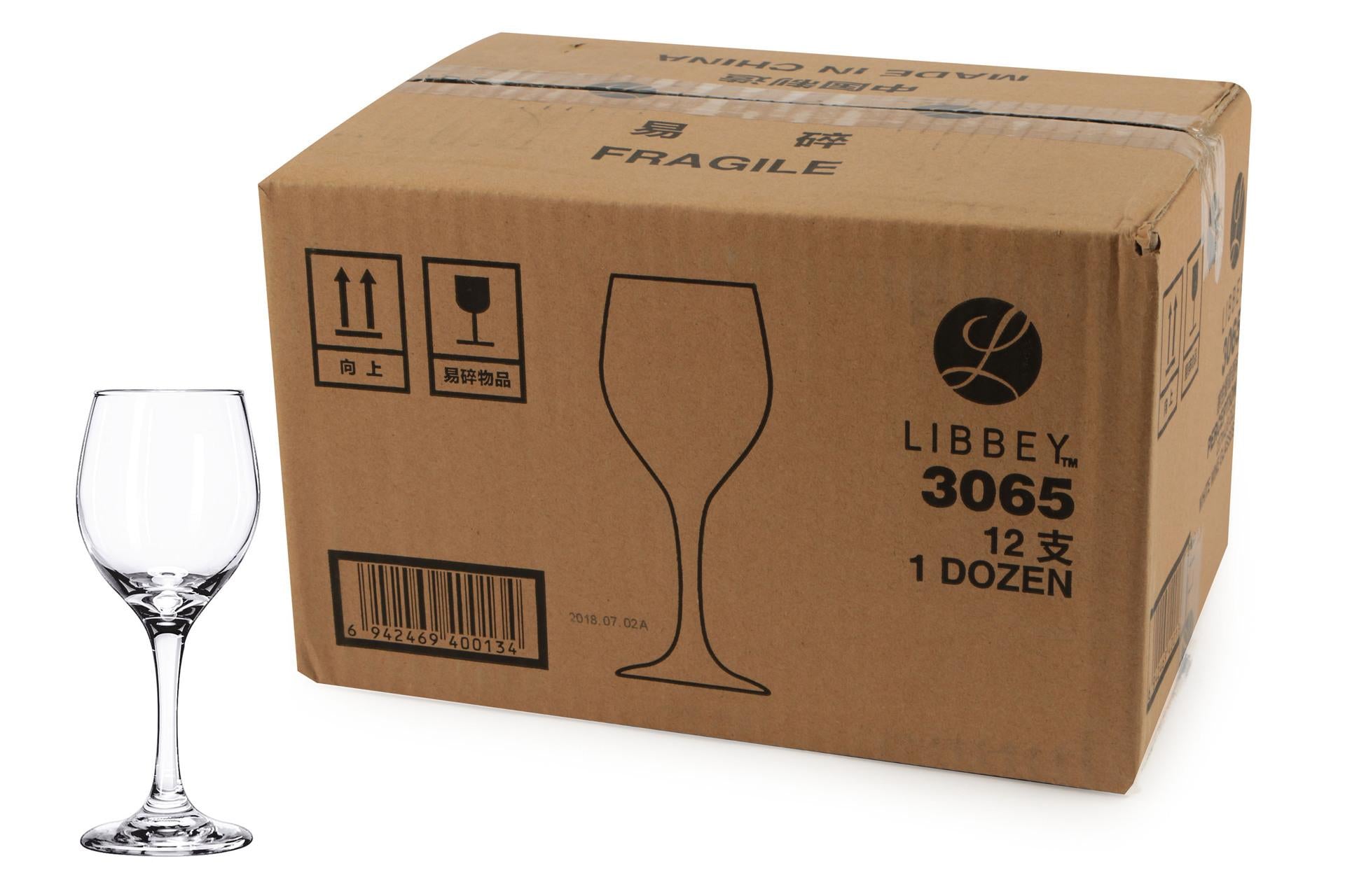 Libbey Glass Perception Set 12 Calici Vino 23.7 cl - Vetro Resistente per Ristorazione Professionale - Set 12 Pz