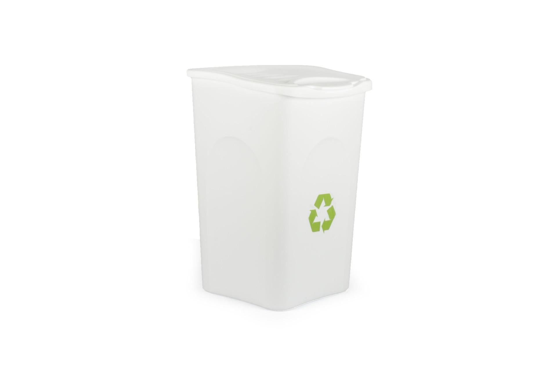 Stefanplast Be Green Pattumiera Bianca 50 Litri - In Plastica Riciclabile 100%