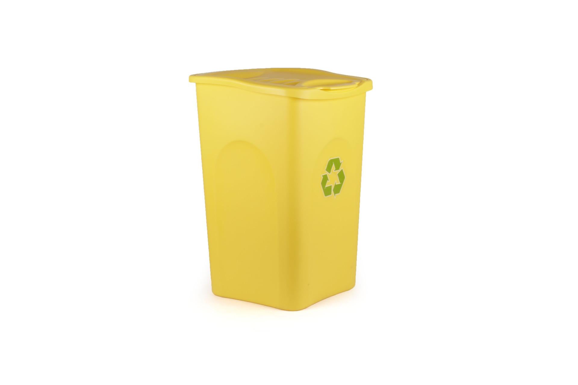 Stefanplast Be Green Pattumiera Gialla 50 Litri - 37x37xH.56 cm In Plastica Riciclabile