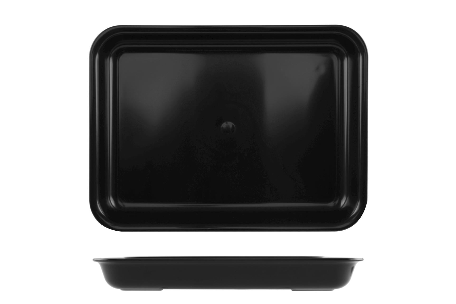 Mobil Plastic Vassoio Antiassorbente In PMMA Nero - 22 x 29.5 x 3.5 cm Per Presentazione Alimenti