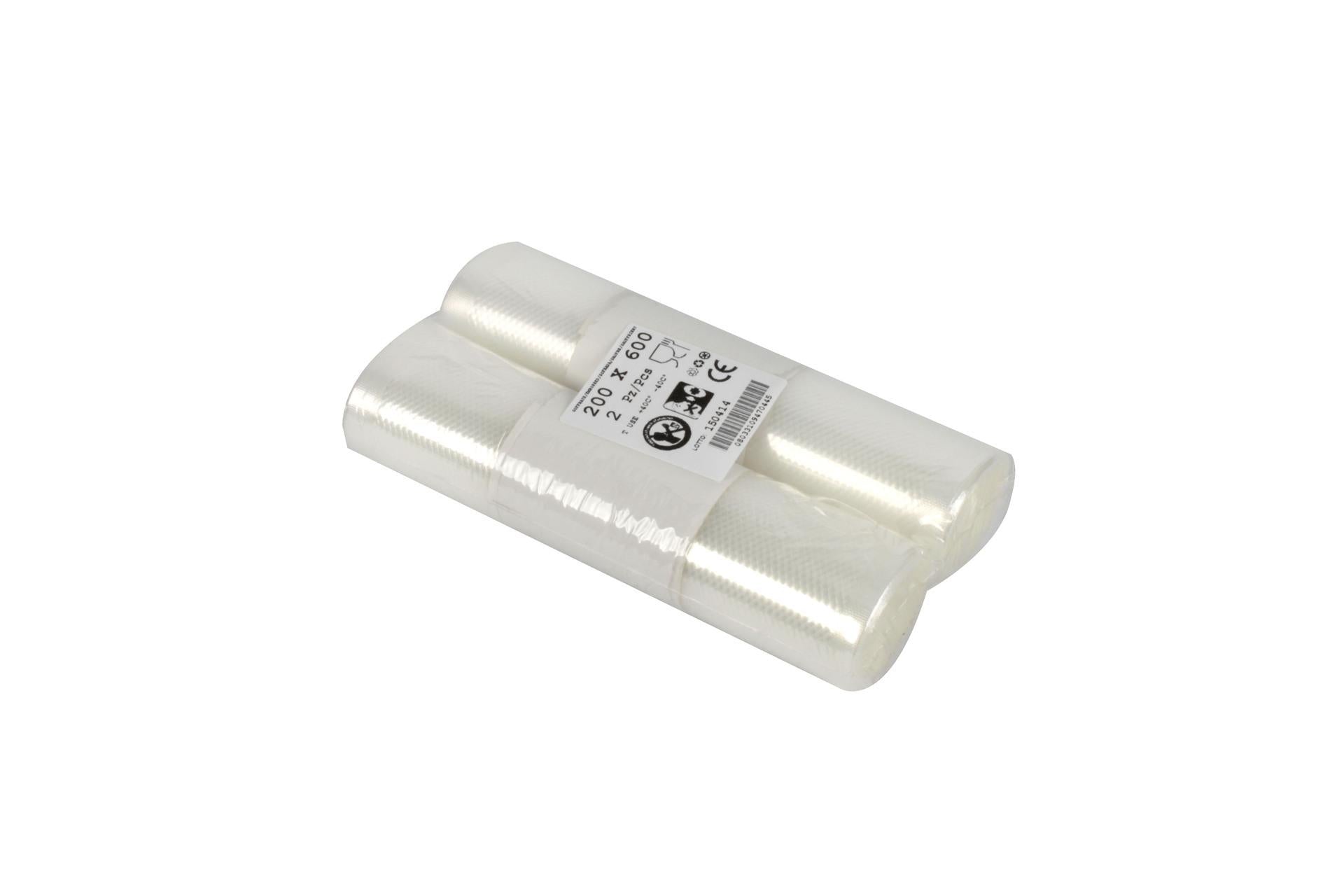 Besser Vacuum Rotolo Goffrato per Sottovuoto 20x600 cm - Confezione da 2 Pezzi - Set 2 Pz