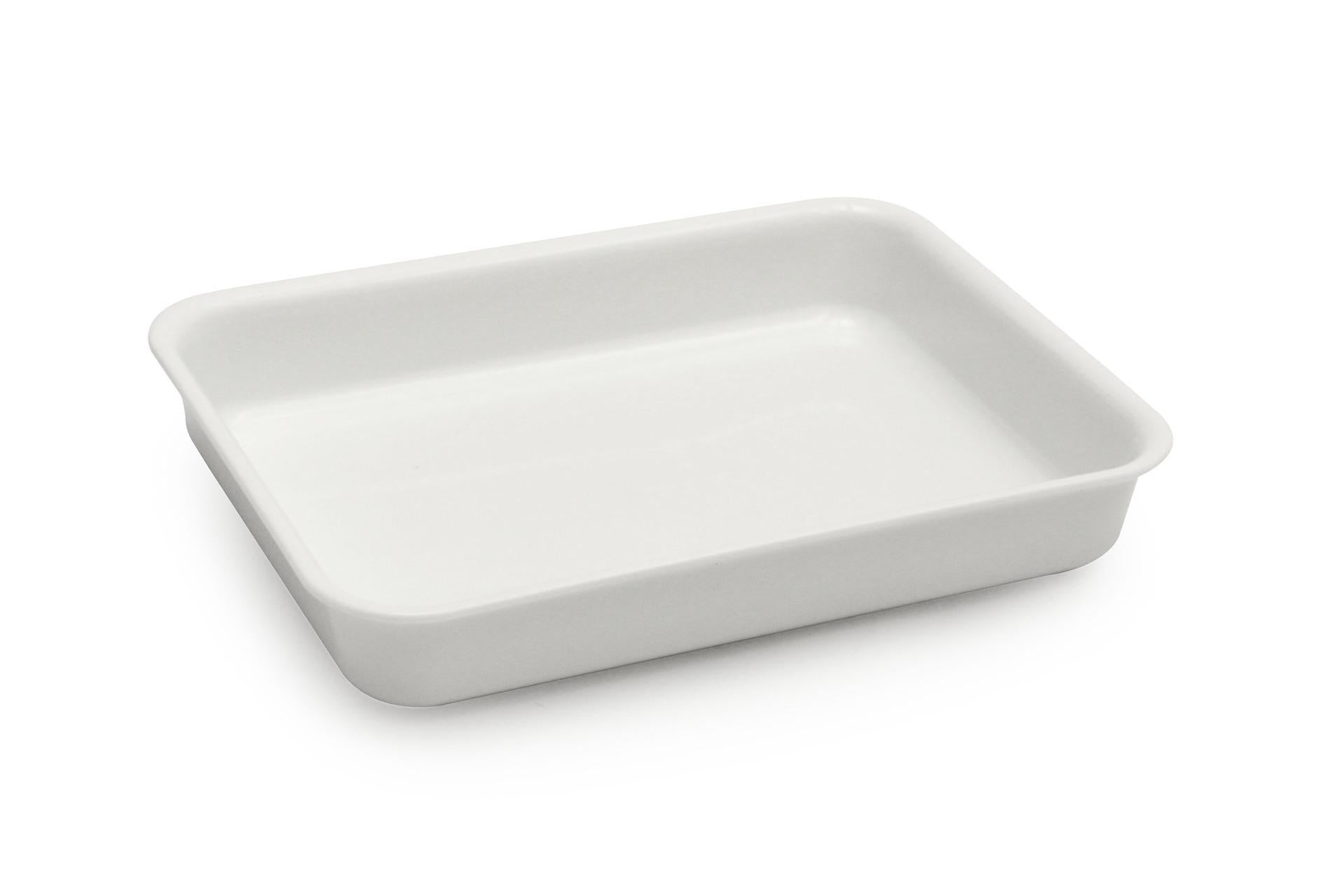 Mobil Plastic Vassoio Antiassorbente In PMMA H.5 cm - 22 x 29.5 cm Bianco Per Presentazione Alimenti