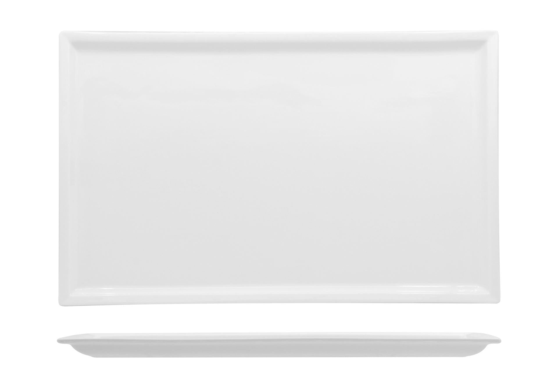 Import Tavola Professional Just White Piatto Rettangolare 45 x 28 cm In Porcellana Bianca - Set 2 Pz
