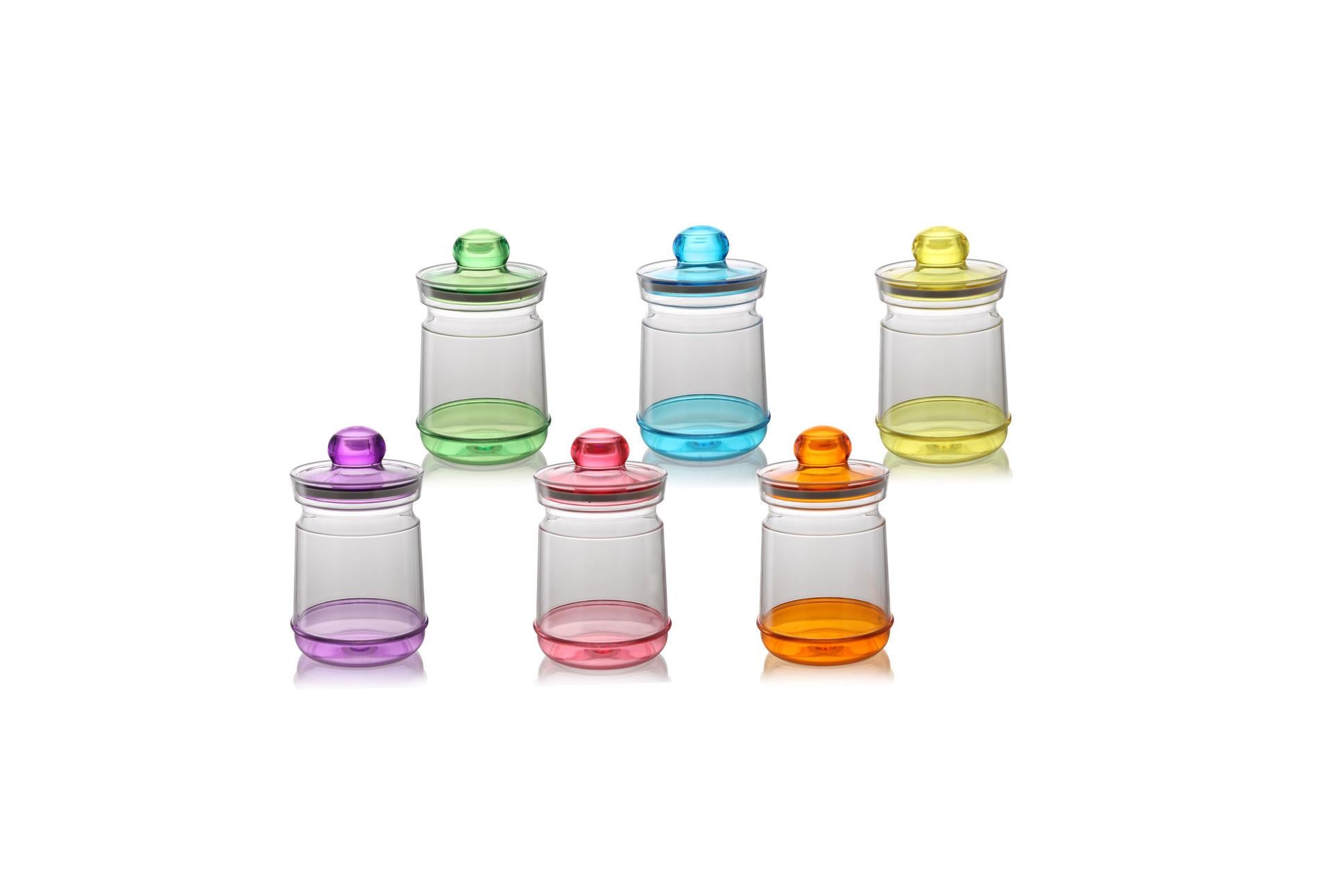 Cosmoplast Barattolo Cosmo Tondo Mini Art. Barocco - Set 4 Pz