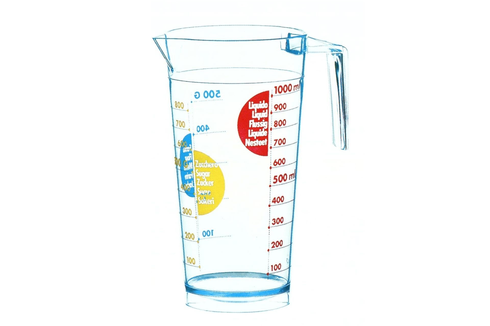 Cosmoplast Caraffa Graduata 1L Decorazione Cosmo