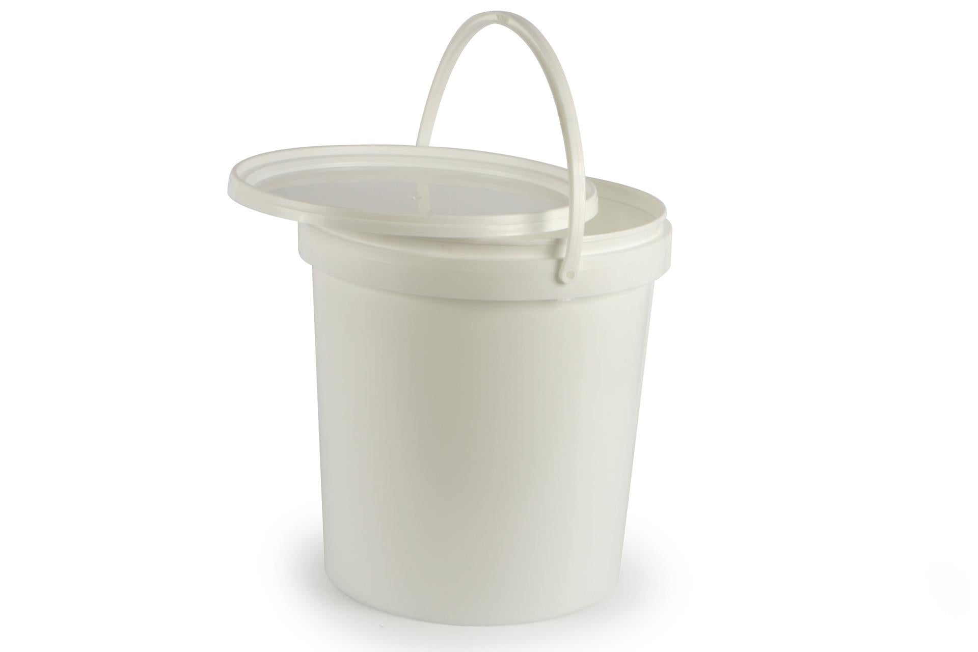 Isi Food Secchio Alimenti Con Coperchio 22.8 L - In Polipropilene Bianco