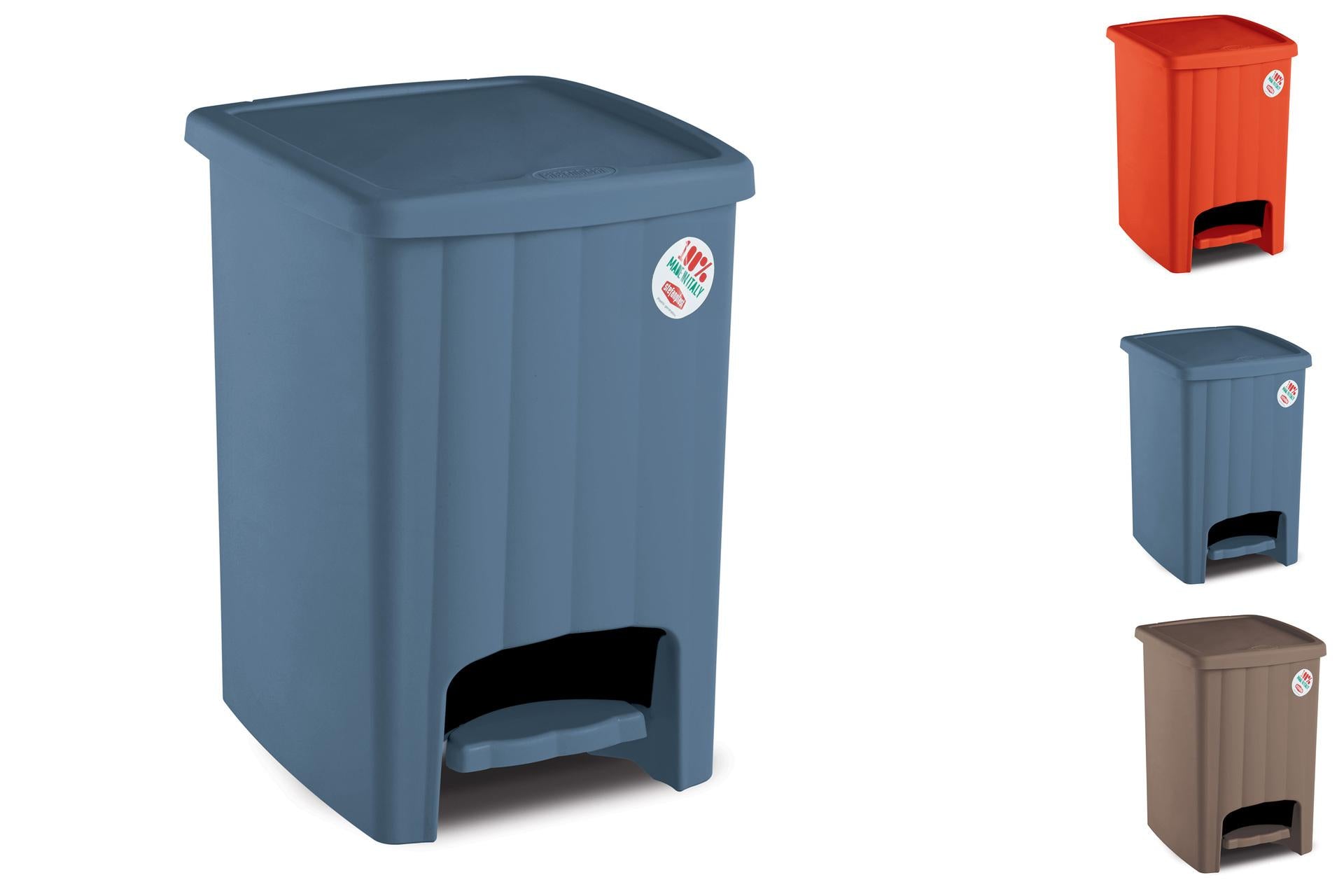Stefanplast Pattumiera Margherita Quadrata 20L Con Pedale - Colori Assortiti