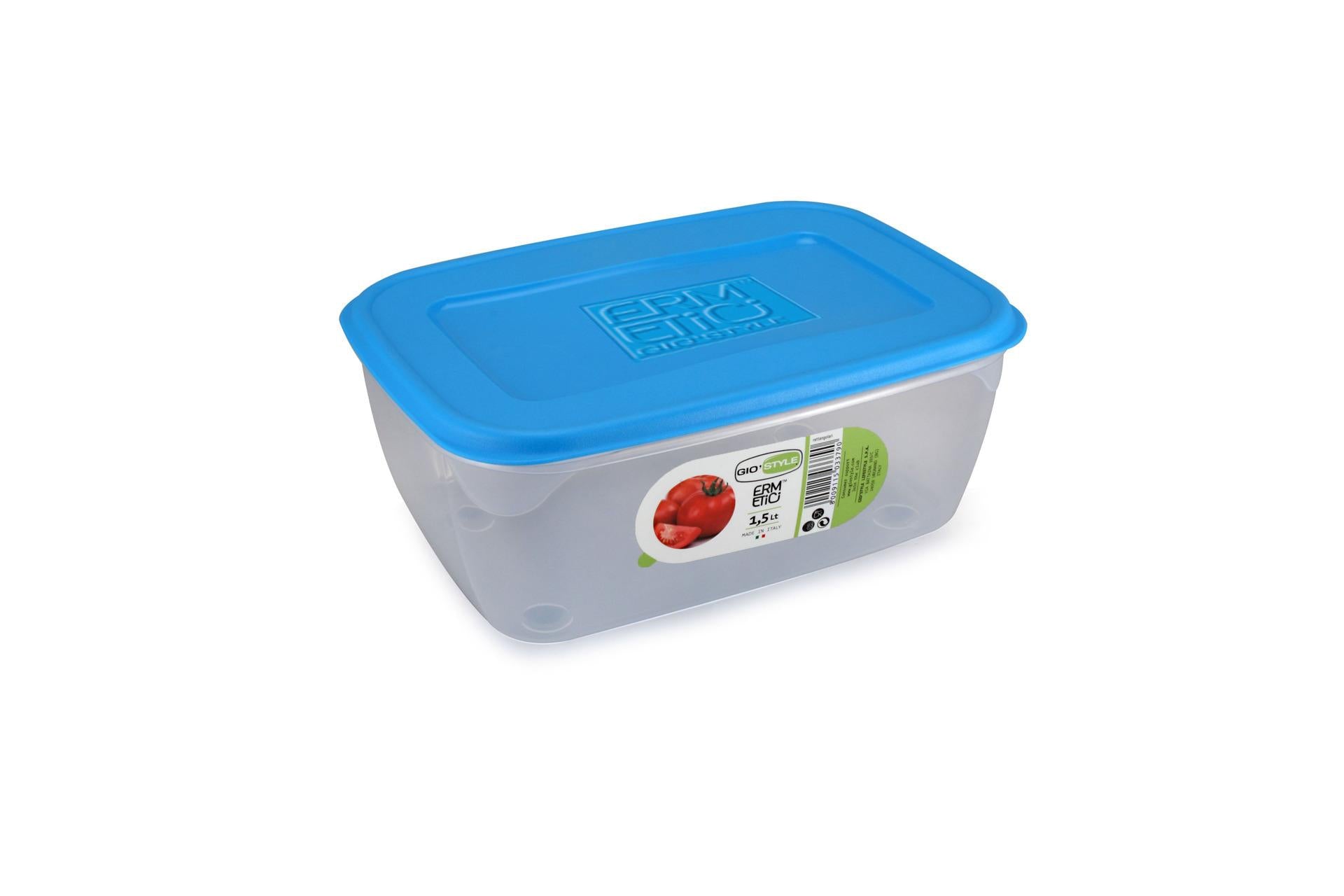 Giostyle Contenitore Ermetico Rettangolare Blu L.1.5 Litri - Impilabile 1