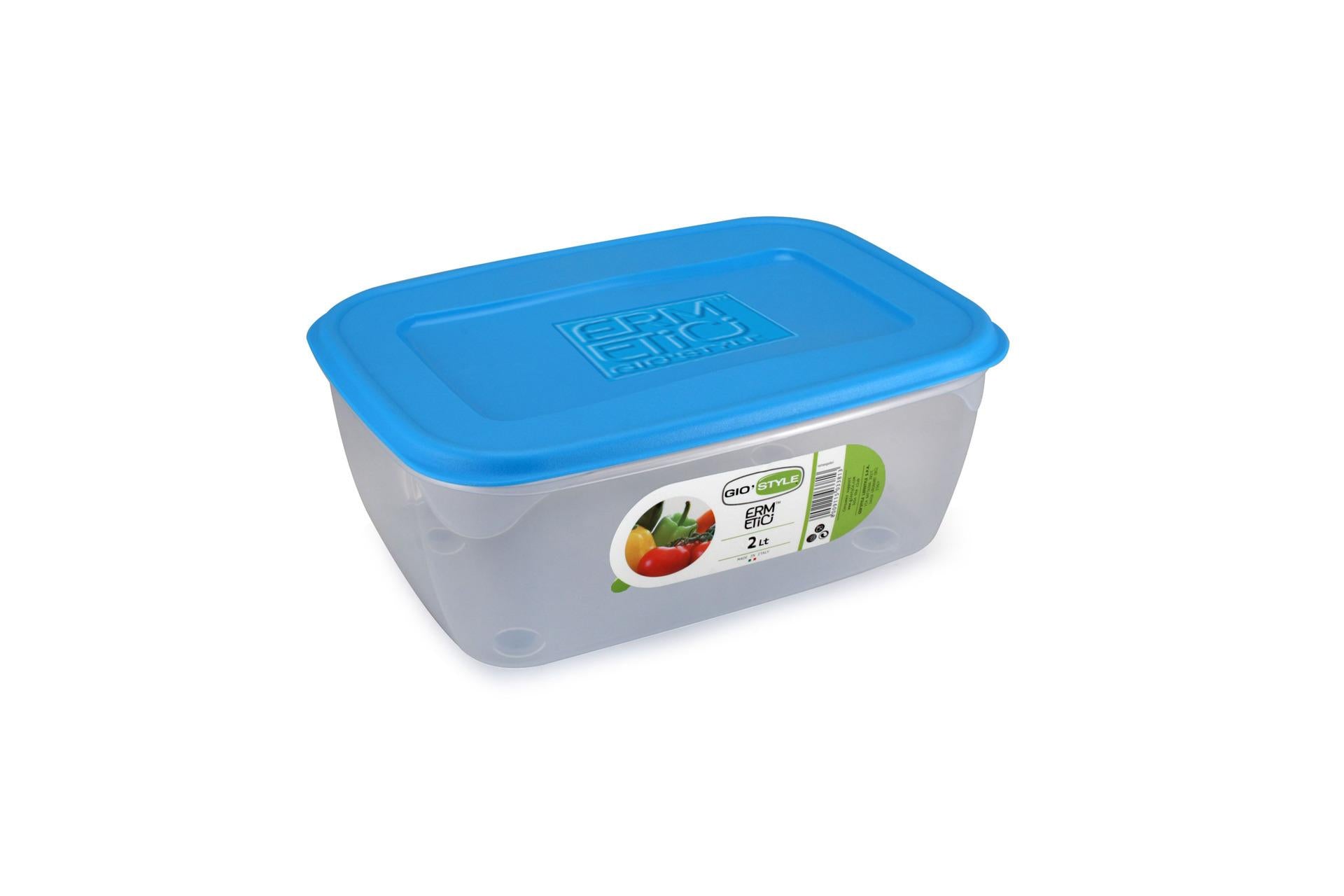 Giostyle Contenitore Ermetico Rettangolare Blu L.2.0 - Linea Completa Impilabile 1