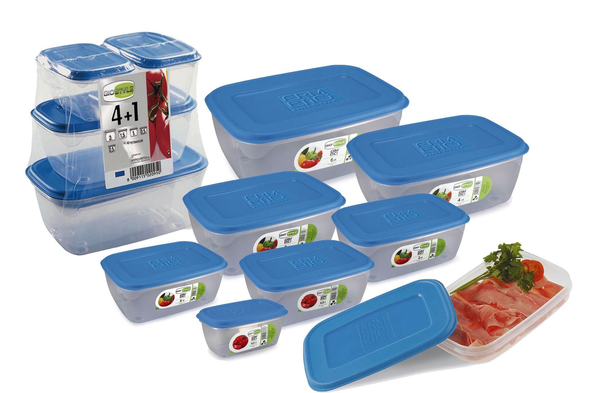Giostyle Contenitore Ermetico Rettangolare Blu L.2.0 - Linea Completa Impilabile 3