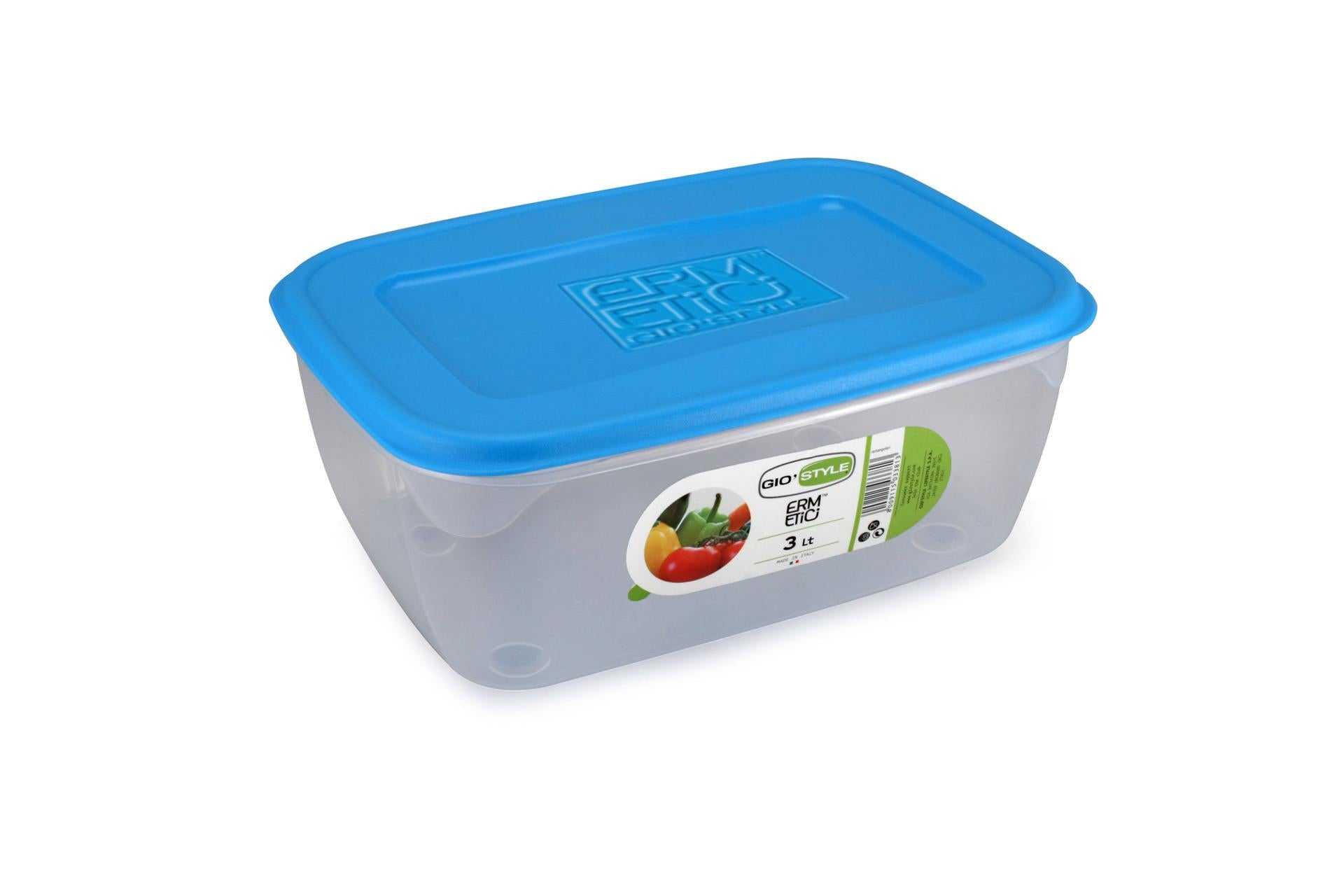 Giostyle Contenitore Ermetico Rettangolare Blu L.3.0 - 18 x 26 x 12 cm Impilabile 1