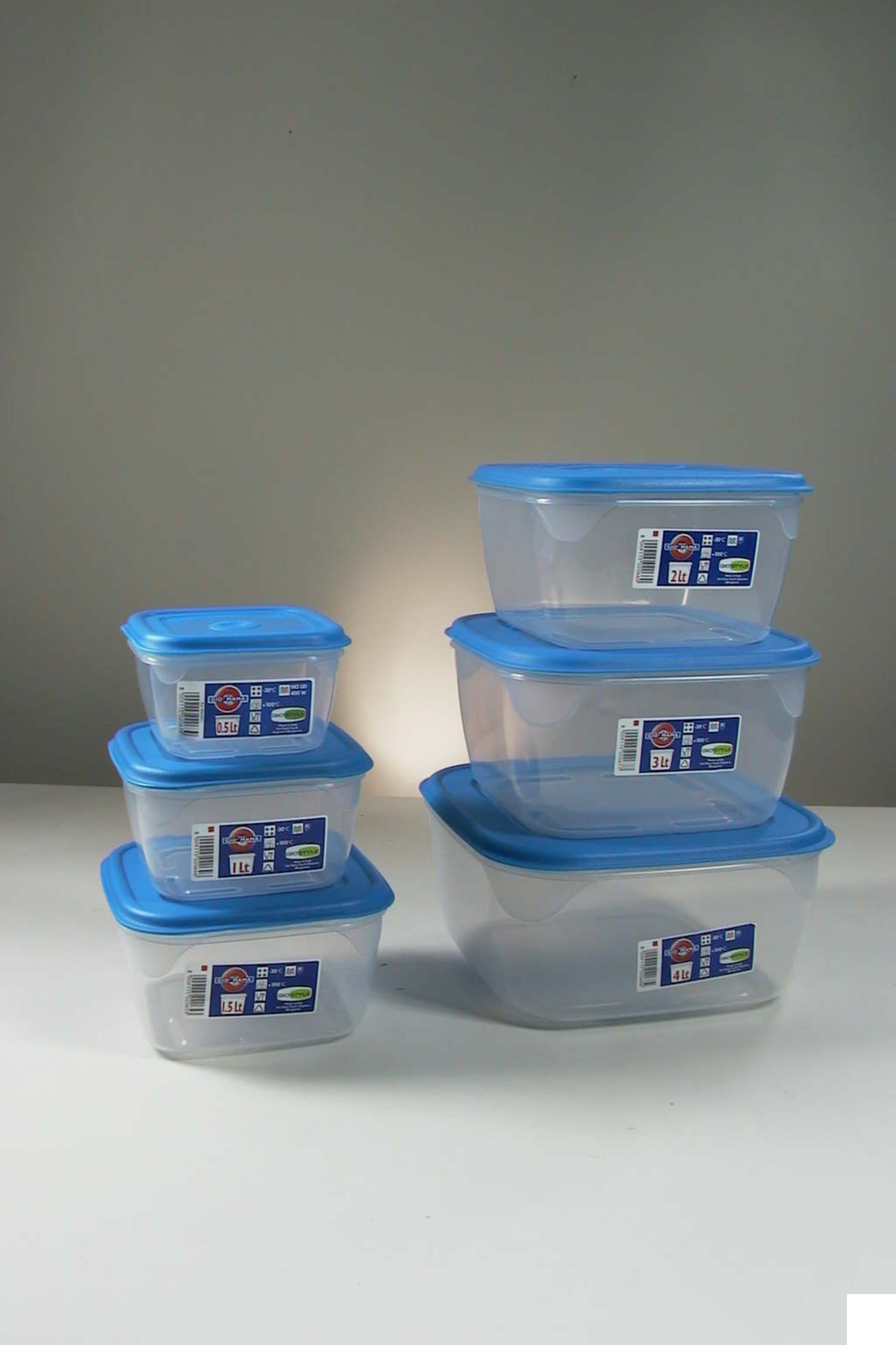 Giostyle Contenitore Ermetico Quadrato Blu L.1.5 Litri - Impilabile 3