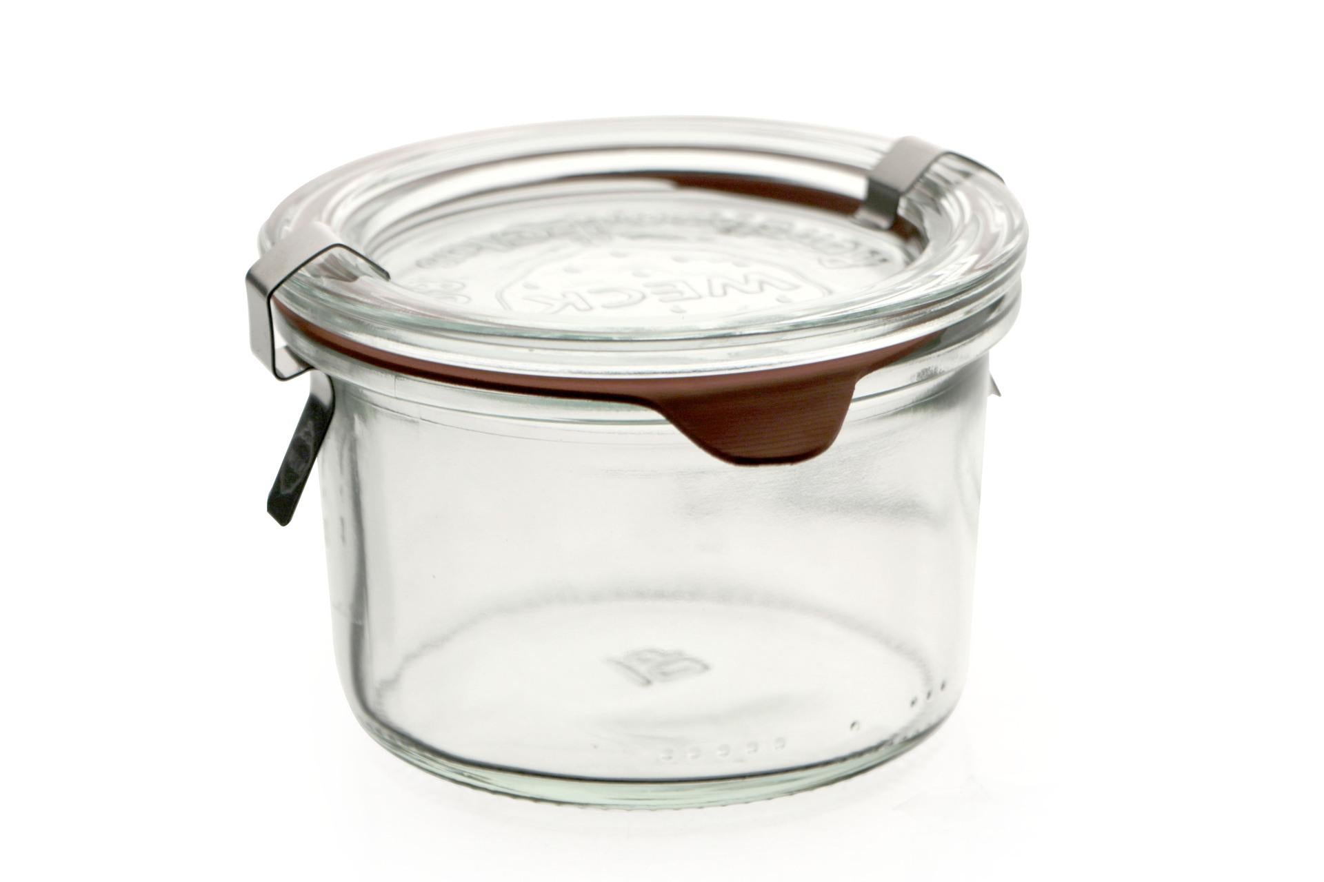 Weck R Cilindrico Vasetto 200 ml Con Coperchio 80 mm - Design Versatile - Set 12 Pz