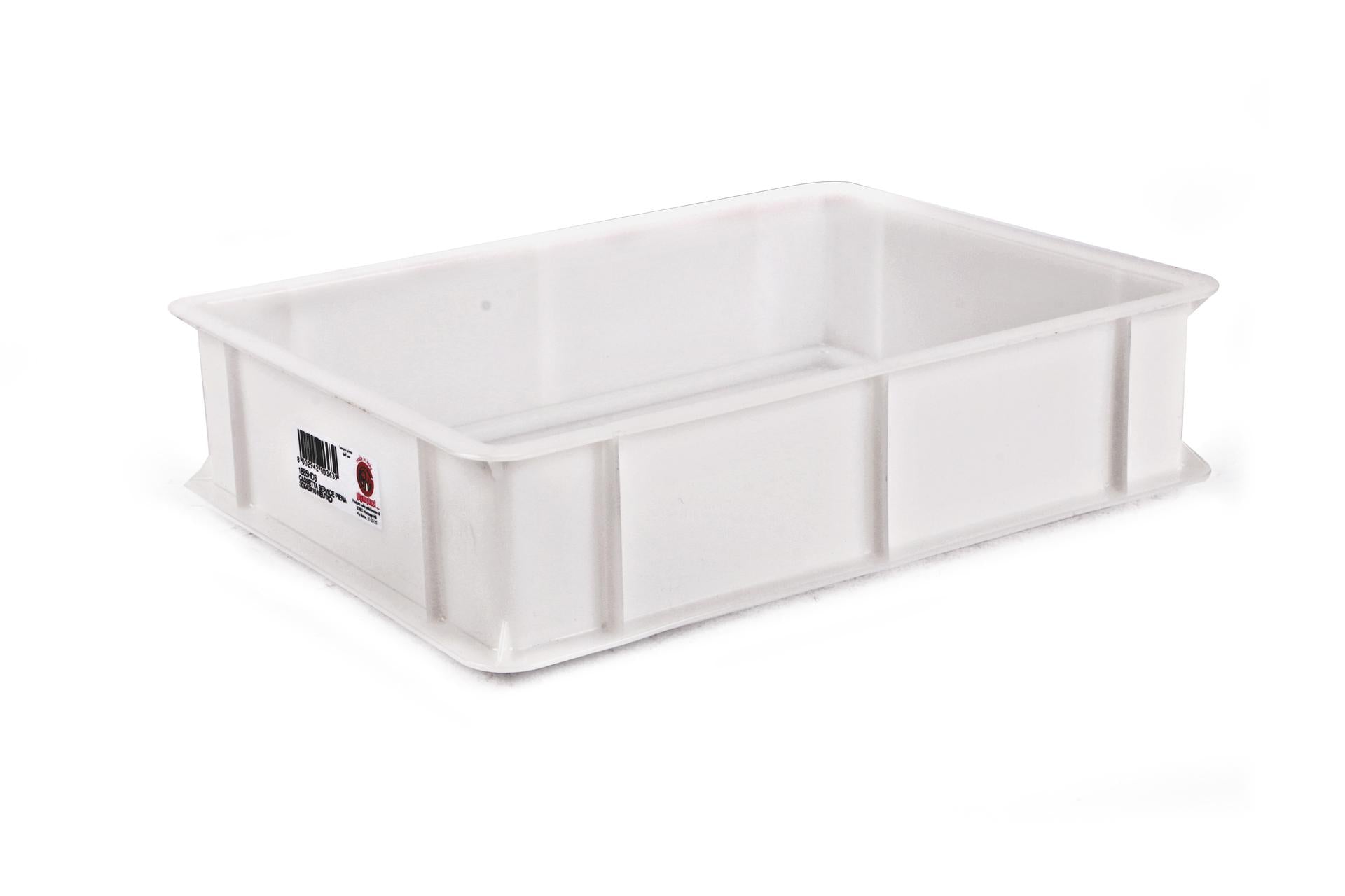 Giganplast Cassetta Service Chiusa 40x30x10 cm - Sovrapponibile Bianca In Polietilene Alta Densità