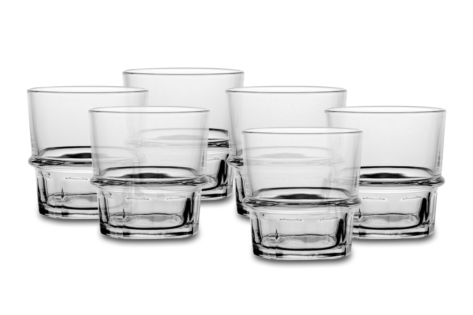 Arcoroc New York Set 6 Bicchieri Impilabili 25 cl - Bicchieri Temperati ad Alta Resistenza - Set 6 Pz