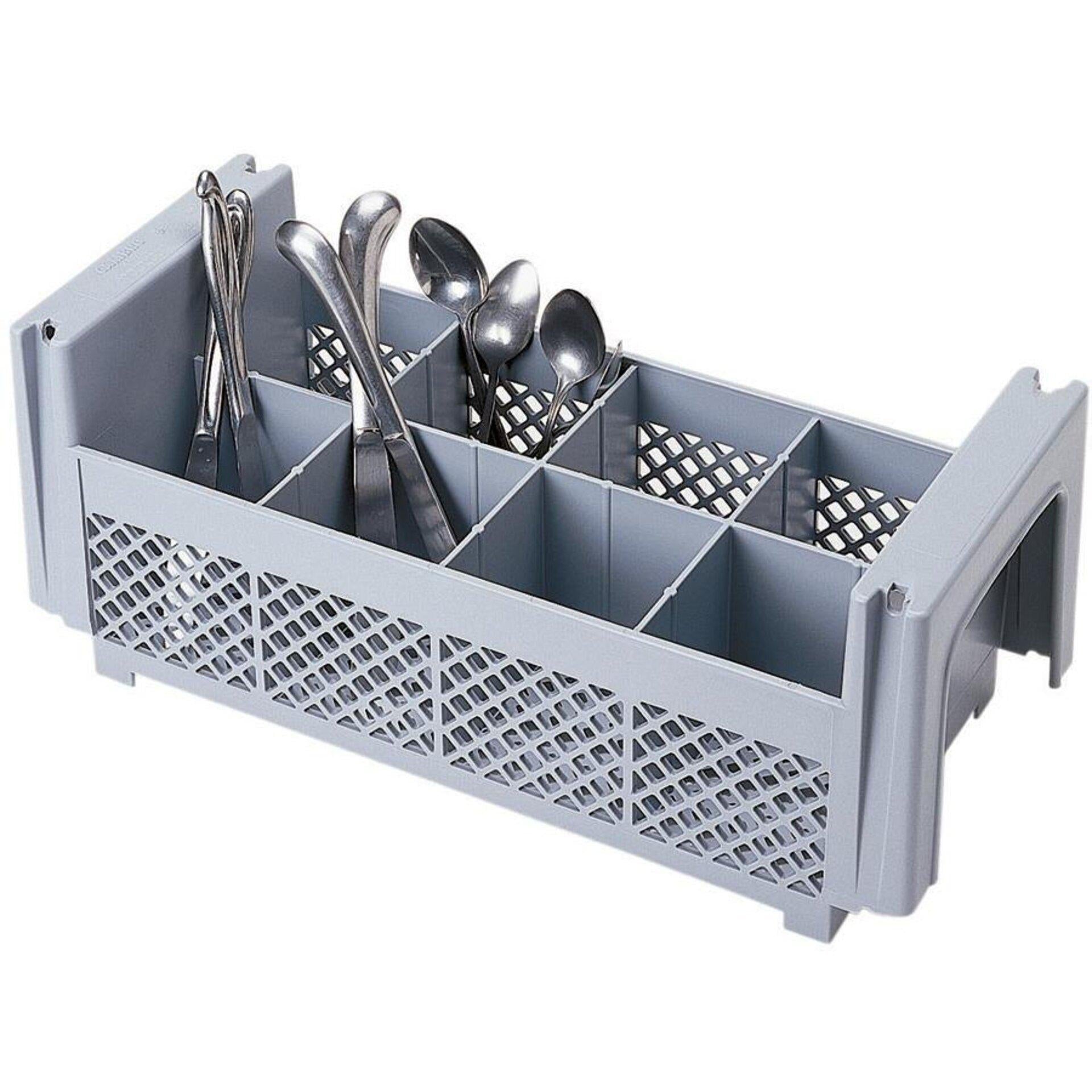 Ulisse Cesto Lavaposate Sistema Bar 50-2 - 8 Scomparti Per Lavastoviglie Adatto a Cestello Base 50x50 cm
