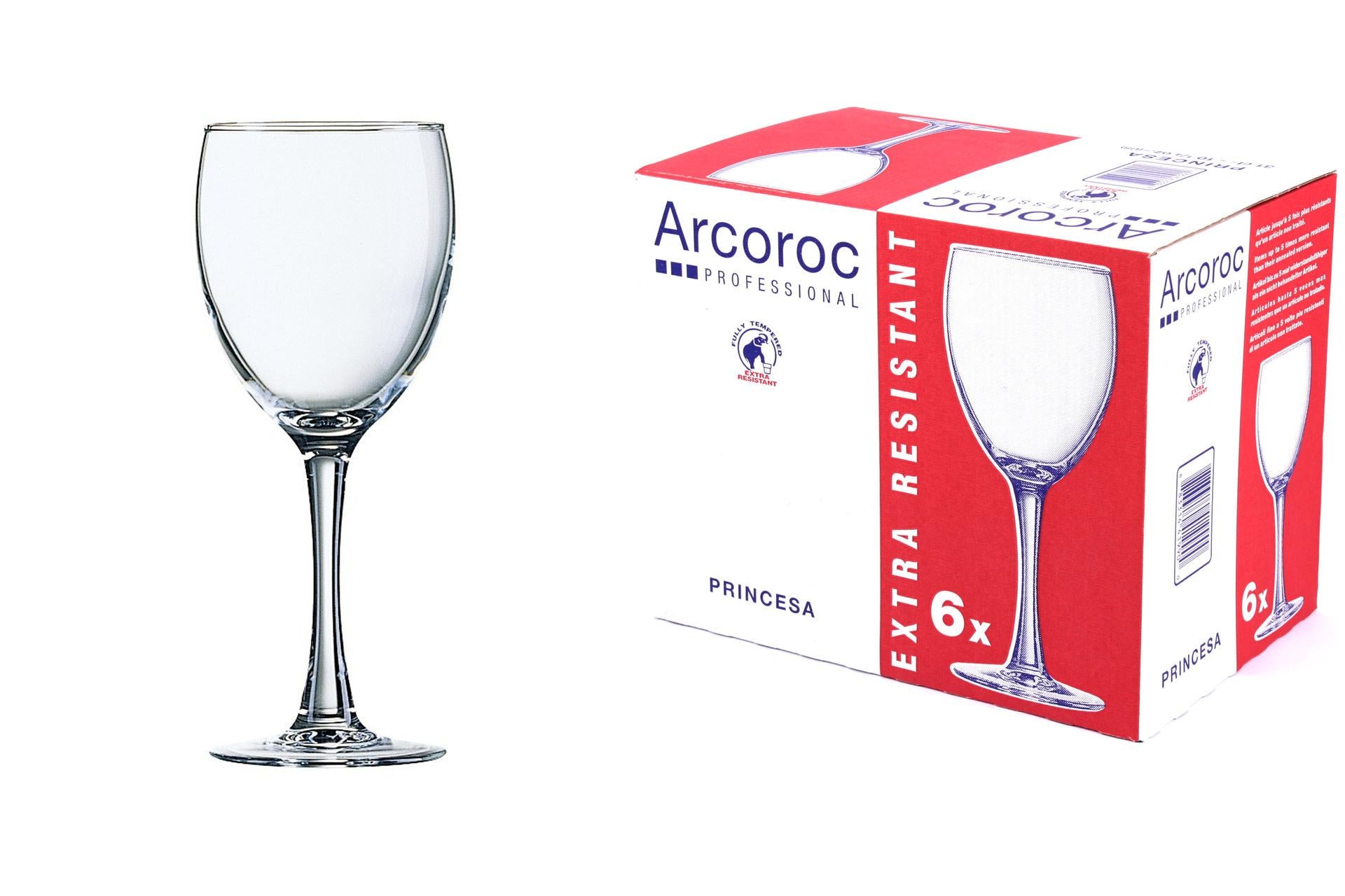 Arcoroc Princesa New Calice 23 cl In Vetro Temperato - Set 6 Pz