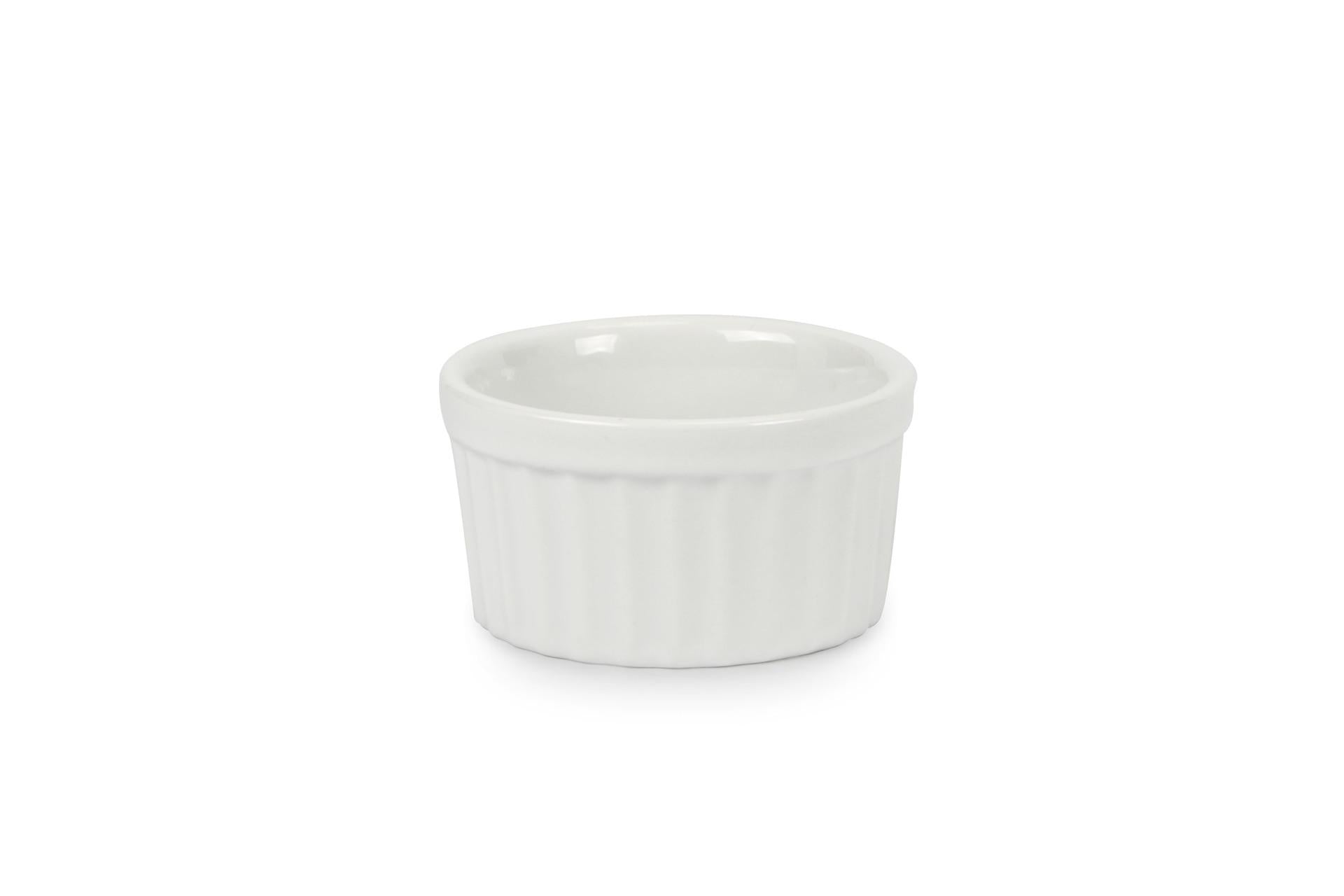 Import Tavola Professional JustWhite Ramequin Bianco Ø7 cm - H.3.7 cm In Ceramica Per Cottura In Forno - Set 12 Pz