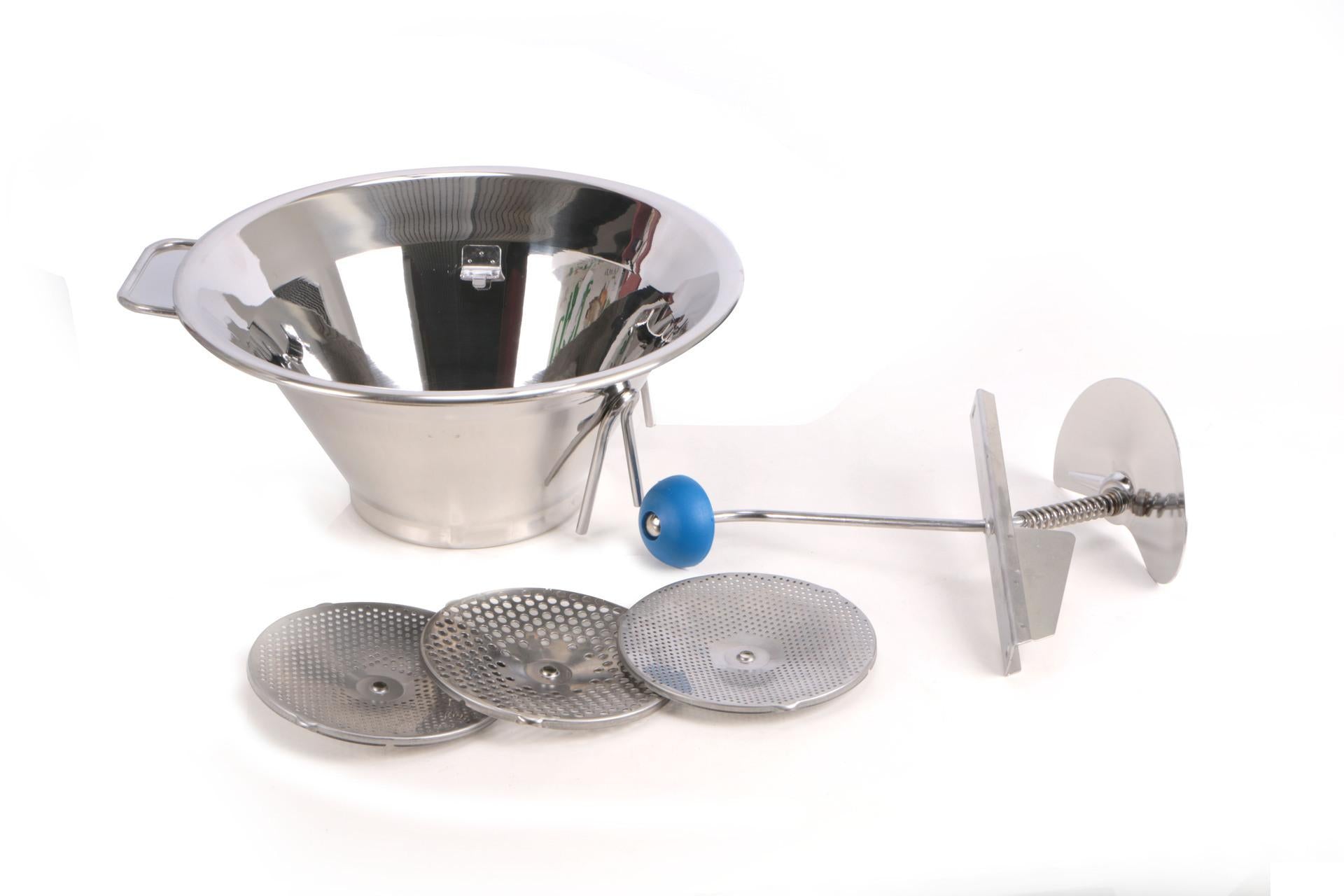 Omac Passaverdura Chef Professionale Ø33 cm In Acciaio Inox Con 3 Dischi