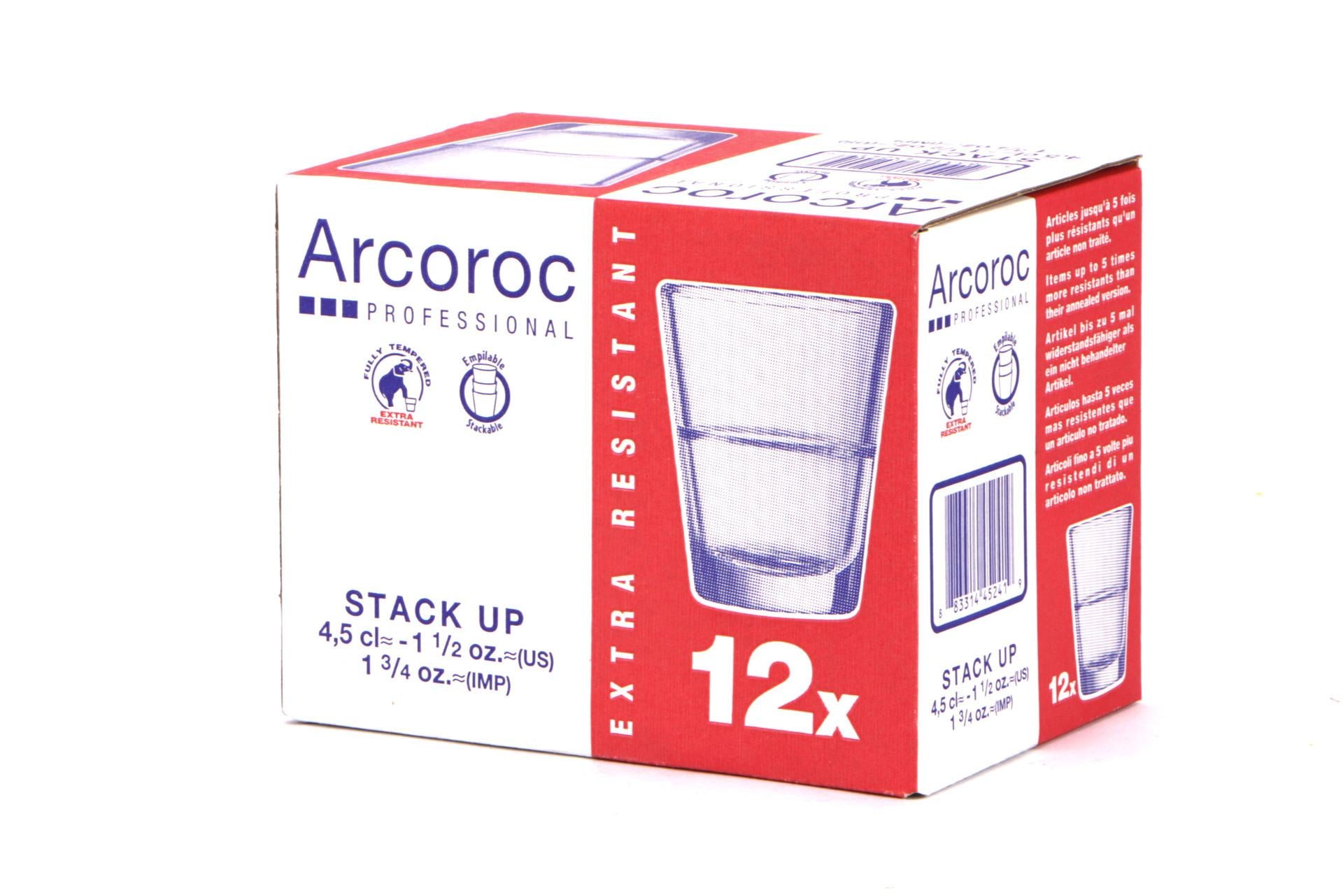 Arcoroc Stack Up Bicchiere Temperato Shot 4.5 cl - H 60 mm Ø 50 mm Impilabile - Set 12 Pz 5