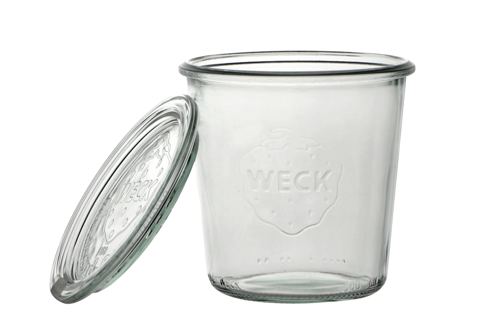 Weck Vasetto Cilindrico 290 ml - Ø80 mm Con Coperchio Per Conserve e Vaso-Cottura - Set 6 Pz