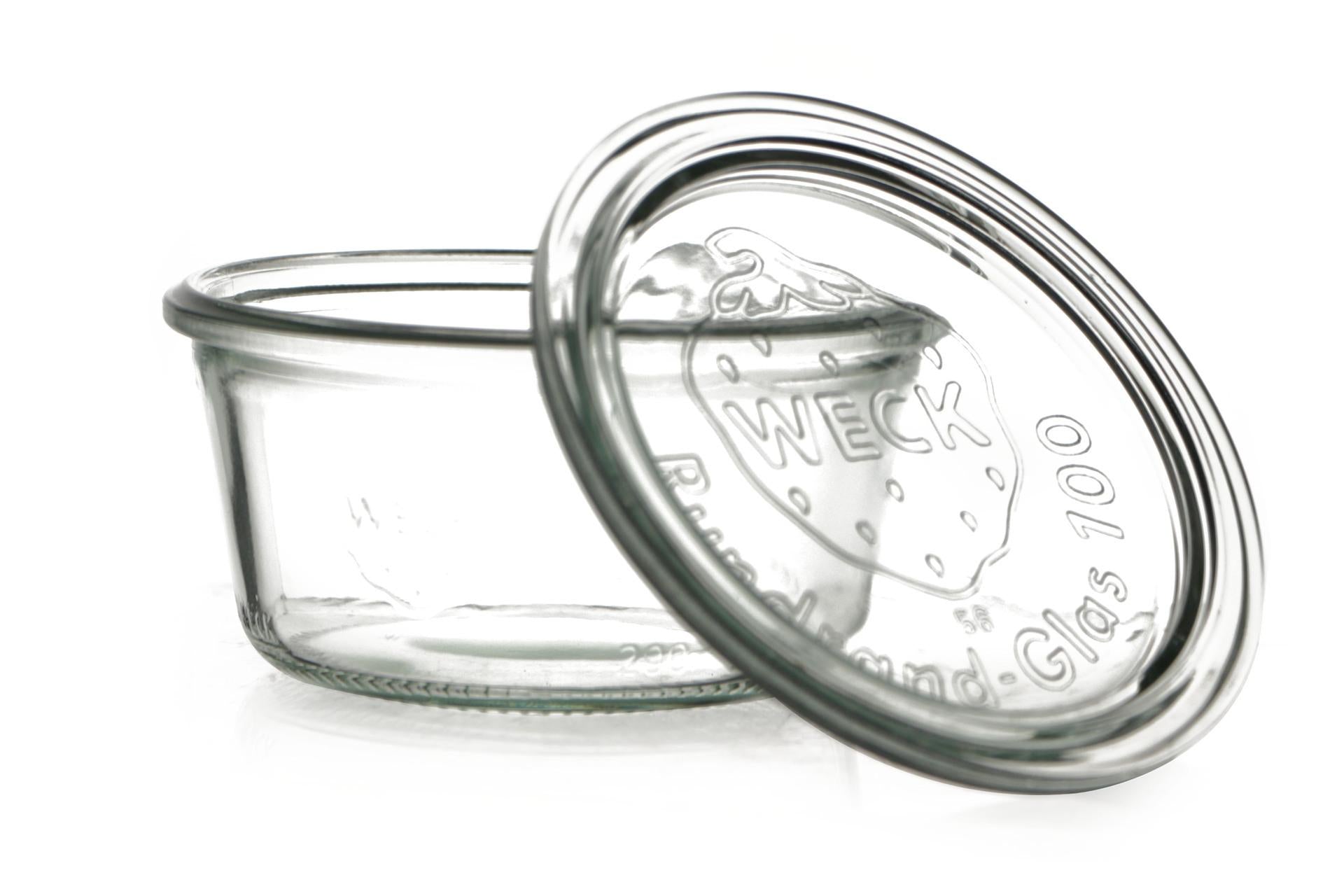 Weck Vasetto H Cilindrico 290 ml Con Coperchio Ø100 mm - Per Conserve e Vaso-Cottura - Set 6 Pz
