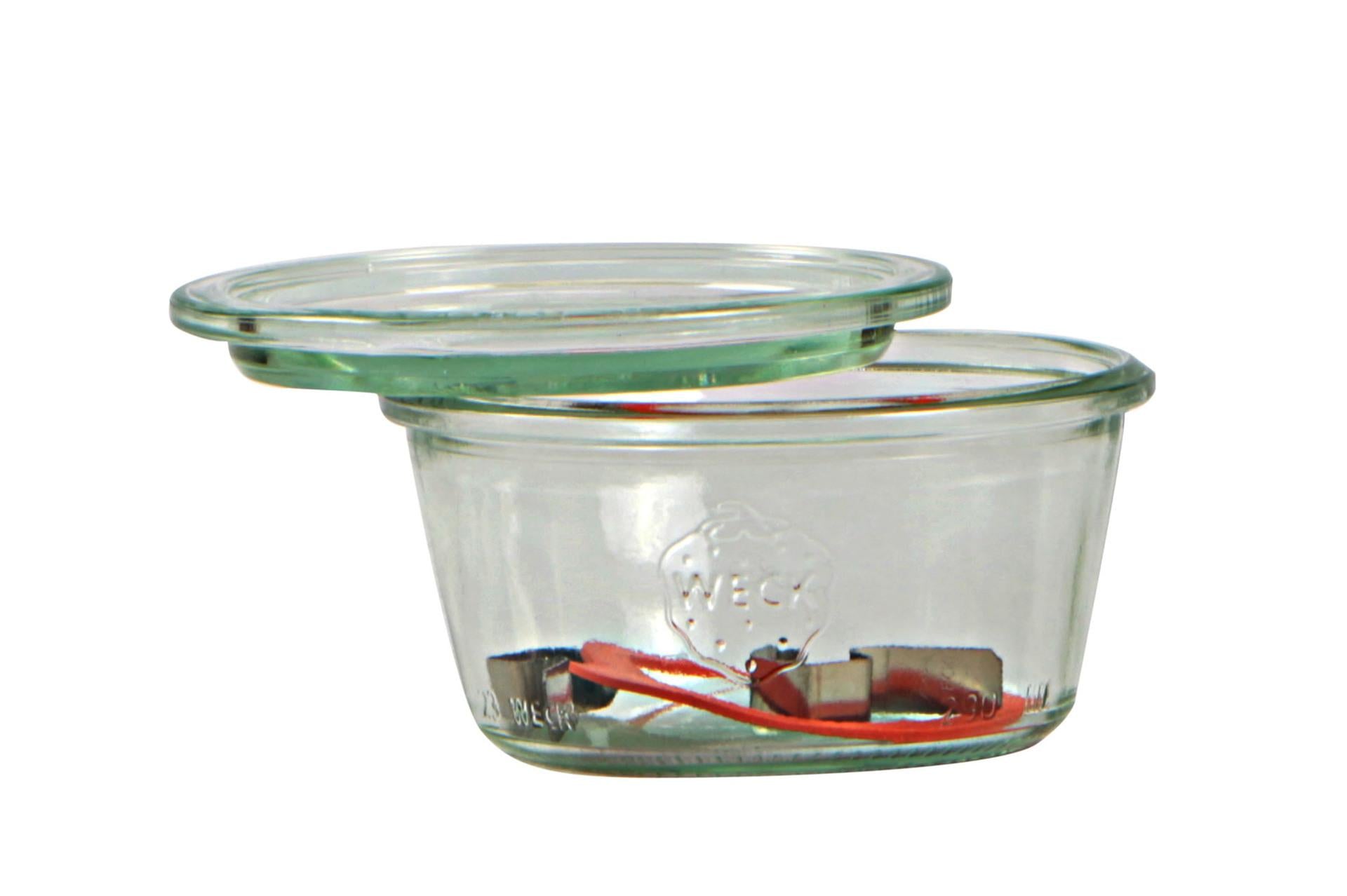 Weck Vasetto Cilindrico 290 ml Con Coperchio Ø100 mm - Design Versatile - Set 6 Pz