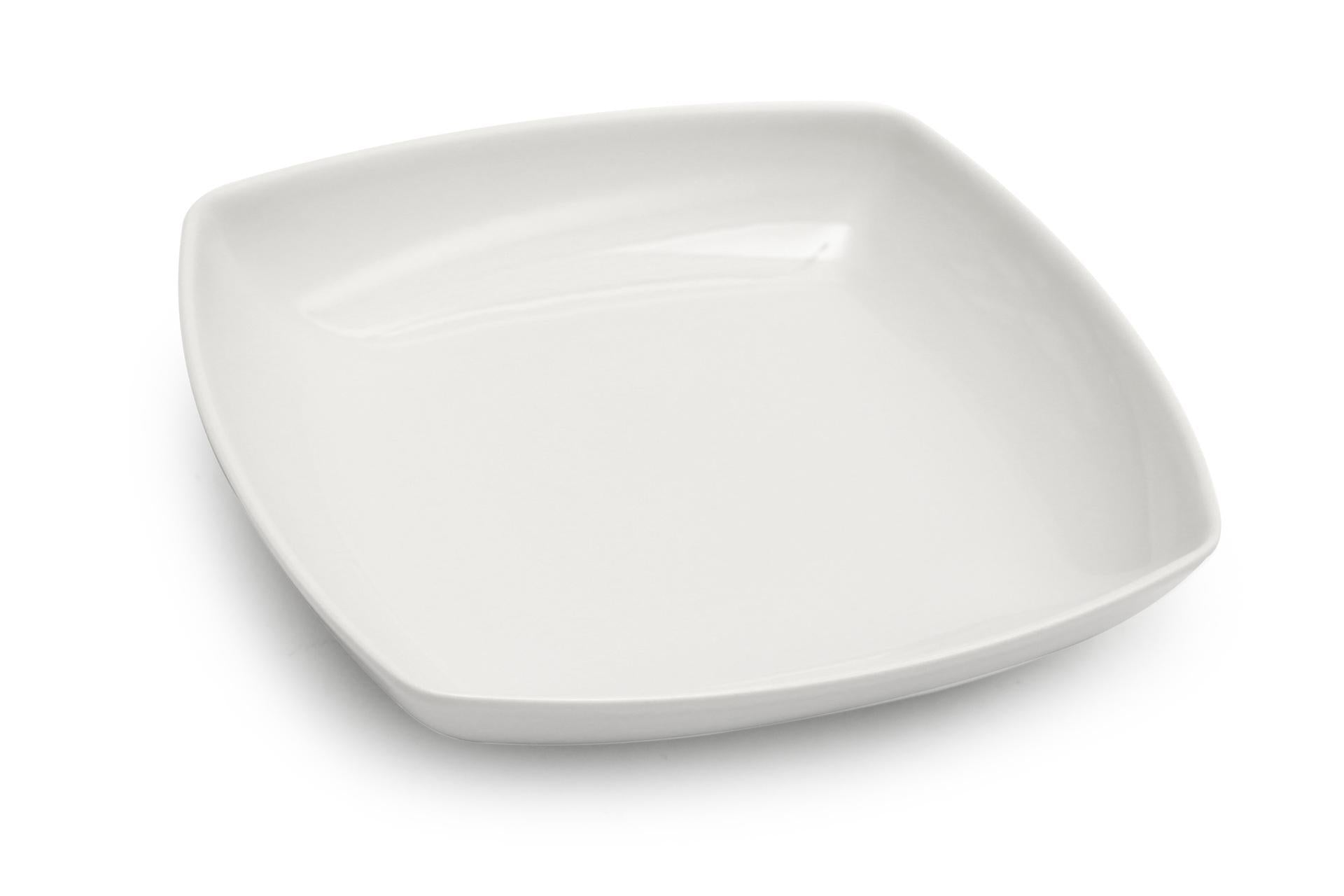 Saturnia Tokio Piatto Fondo Quadro Ø21 cm In Porcellana di Qualità - Set 6 Pz