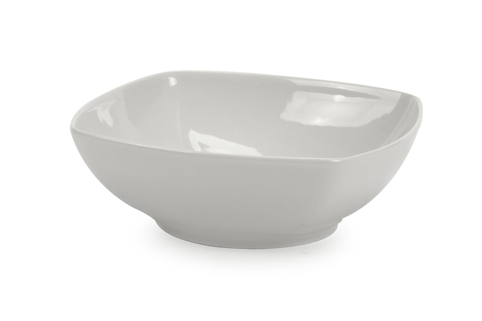 Saturnia Tokio Piatto Fondo Quadro 17.5 cm In Porcellana di Qualità - Set 10 Pz